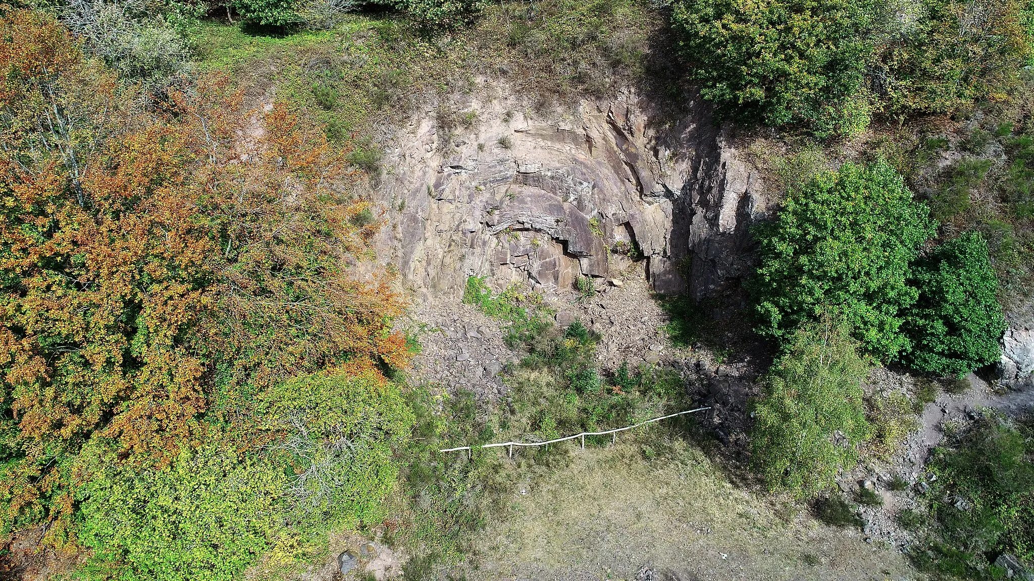 Photo showing: Drohnenaufnahme der Andesitrose bei Freisen