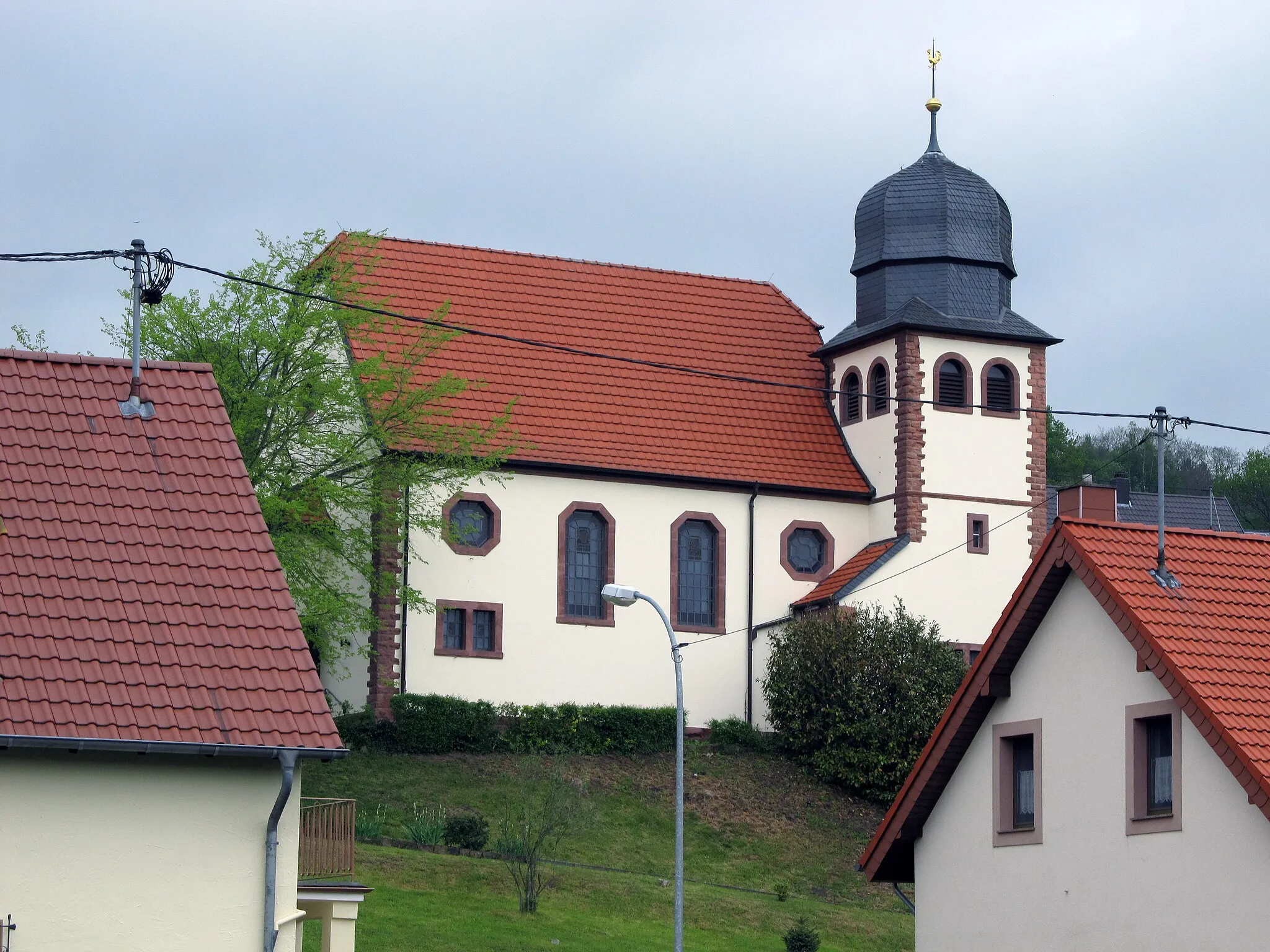 Photo showing: Protestantische Kirche in Bierbach