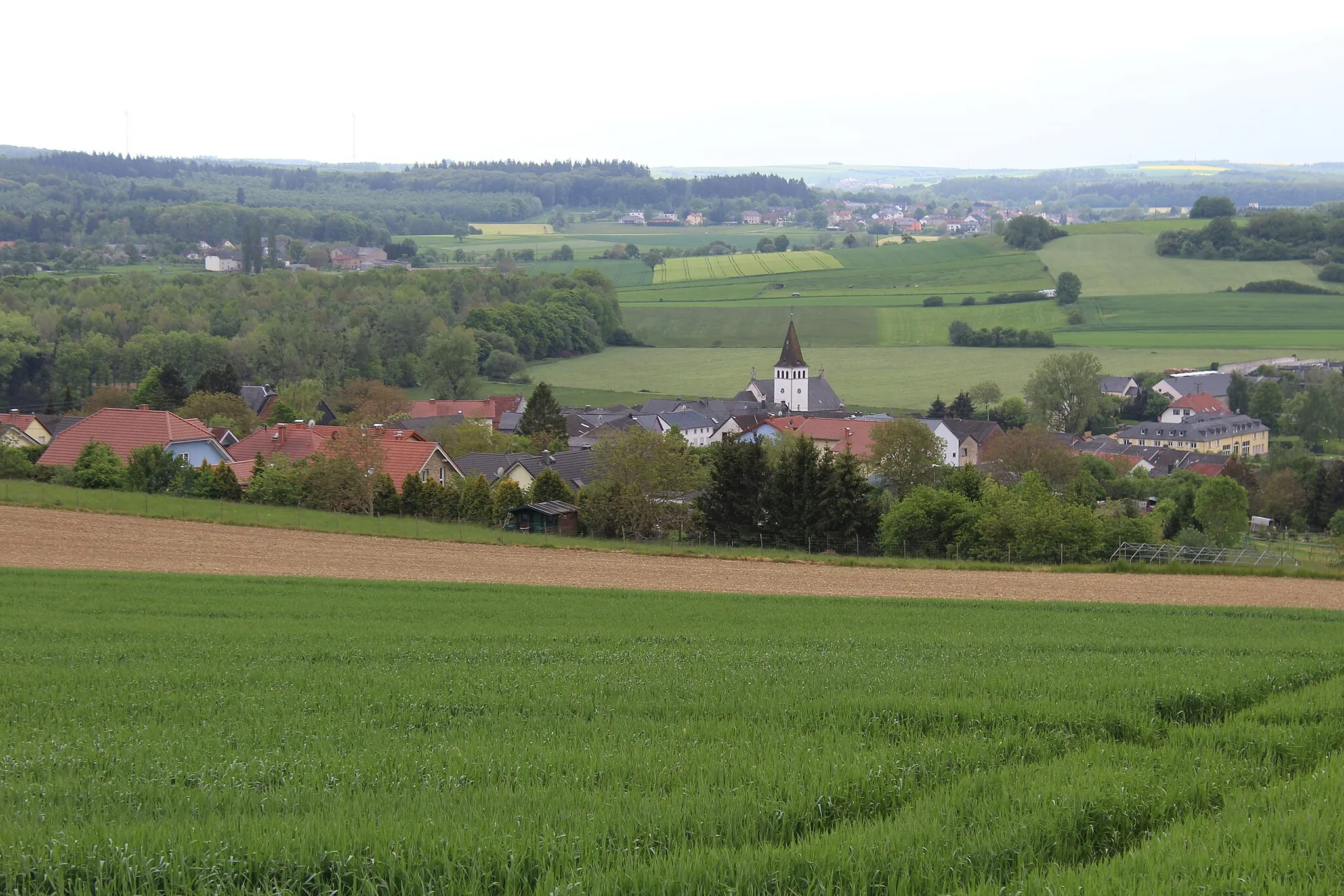 Photo showing: Faha (Mettlach), view from the Altenberg to the village