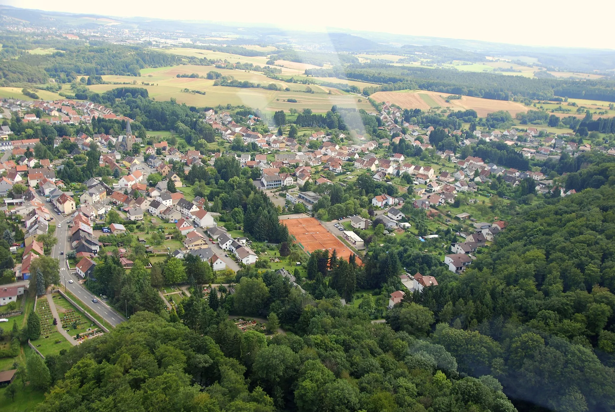 Photo showing: Luftaufnahme von Winterbach (Saar).