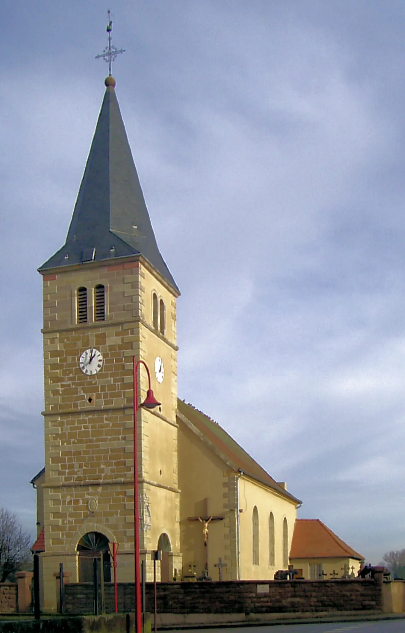 Photo showing: L'église Sainte-Barbe à Biding