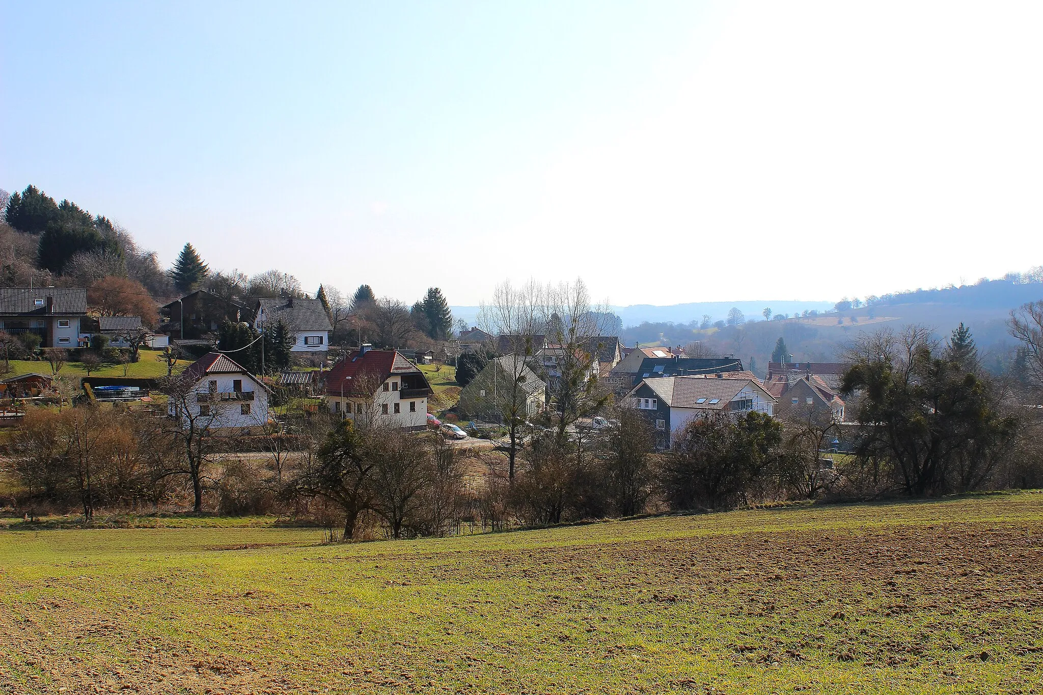 Photo showing: Blick auf Wecklingen, einem Ortsteil des Blieskasteler Stadtteils Ballweiler im Saarpfalz-Kreis, Saarland.