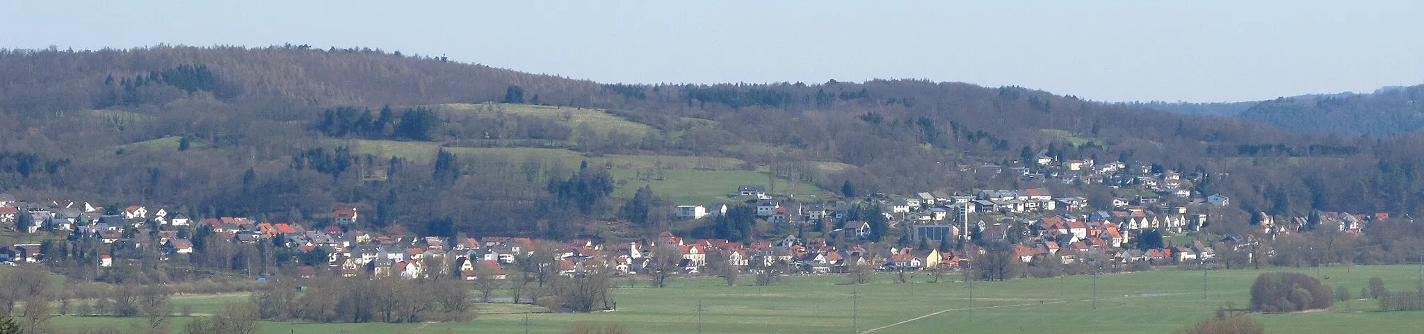 Photo showing: Blick auf Bierbach vom Osterberg