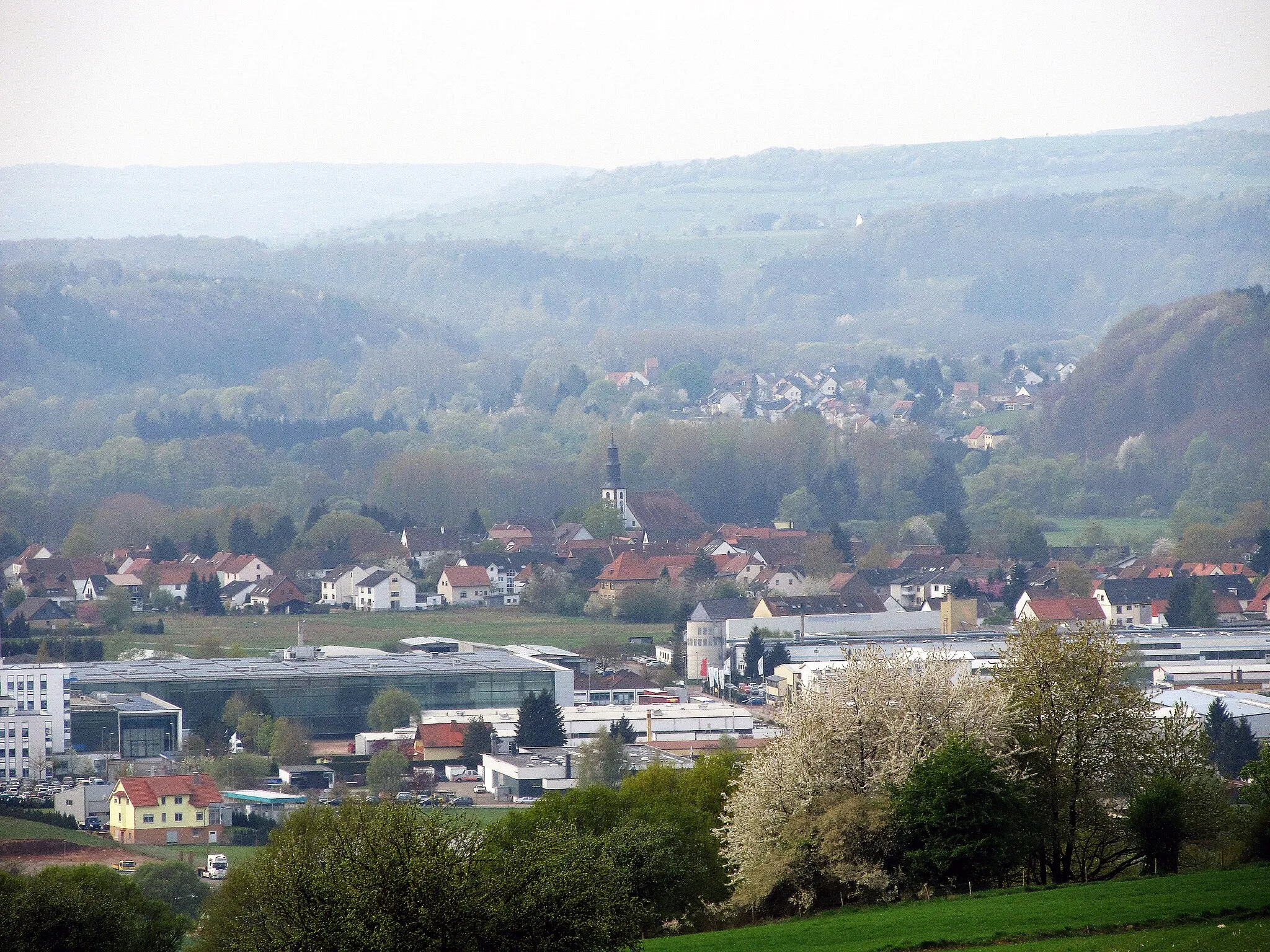 Photo showing: Blick auf Mimbach, im Hintergrund Blickweiler