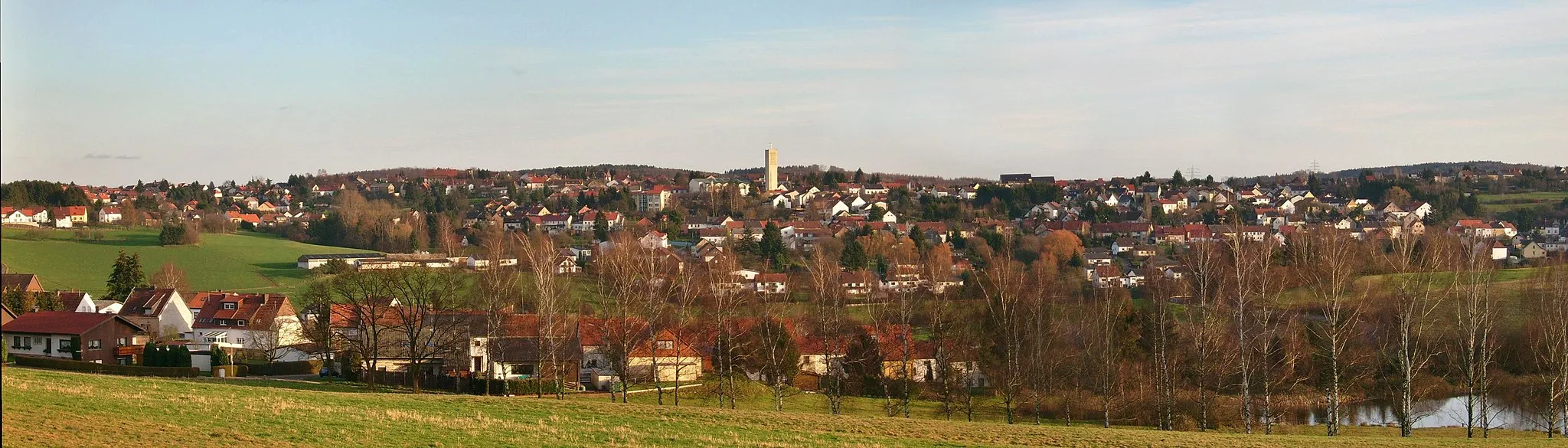 Photo showing: Merchweiler Panorama von der Bergkapelle