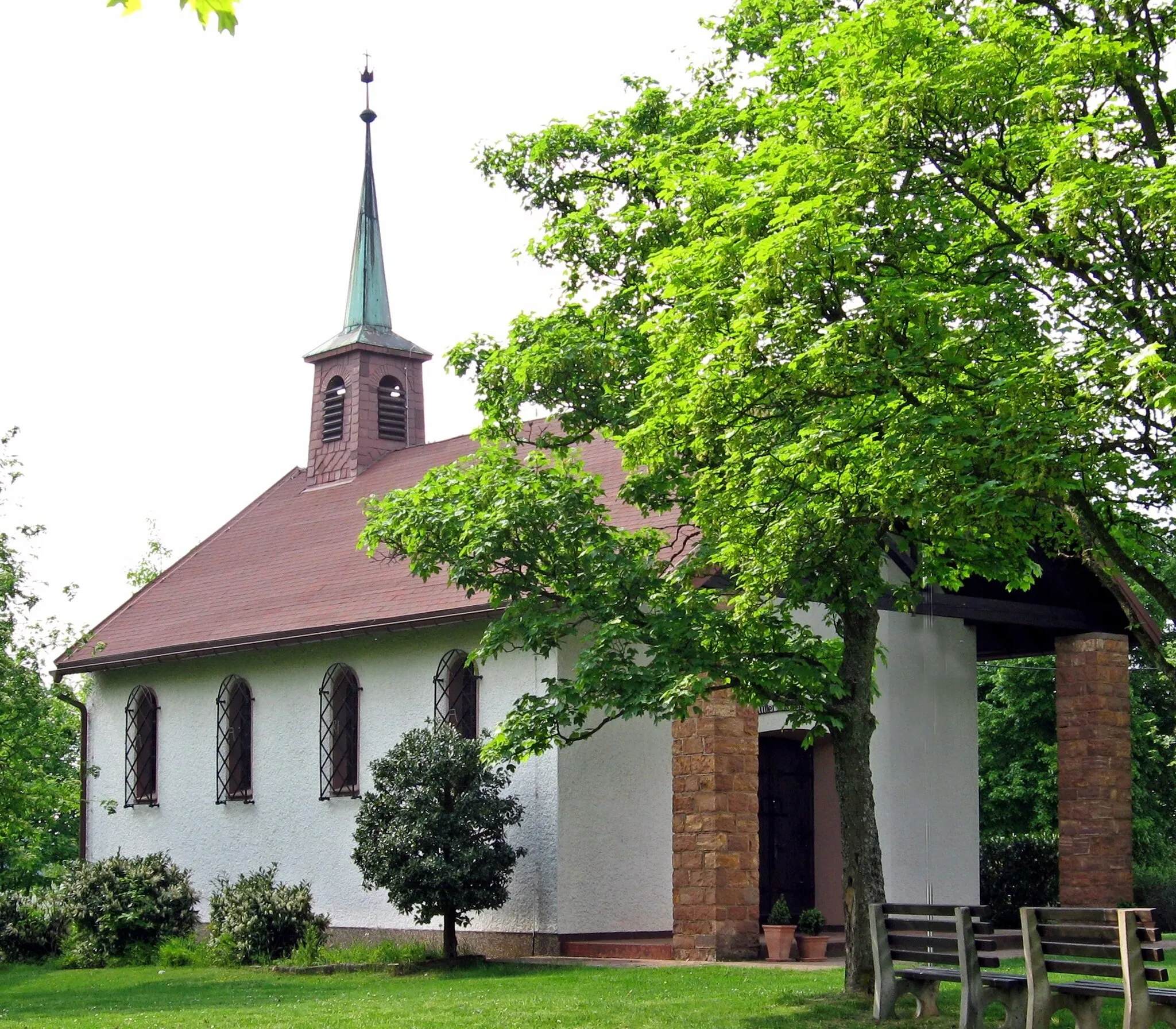 Photo showing: Kapelle auf Marienfried bei de:Schmelz (Saar)