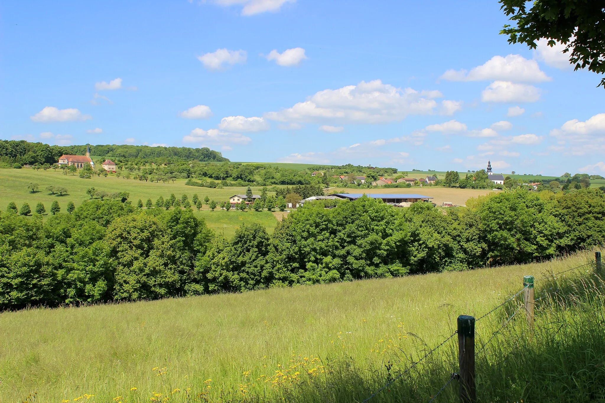 Photo showing: Blick auf Leidingen, einem Ortsteil der Gemeinde Wallerfangen, Landkreis Saarlouis, Saarland