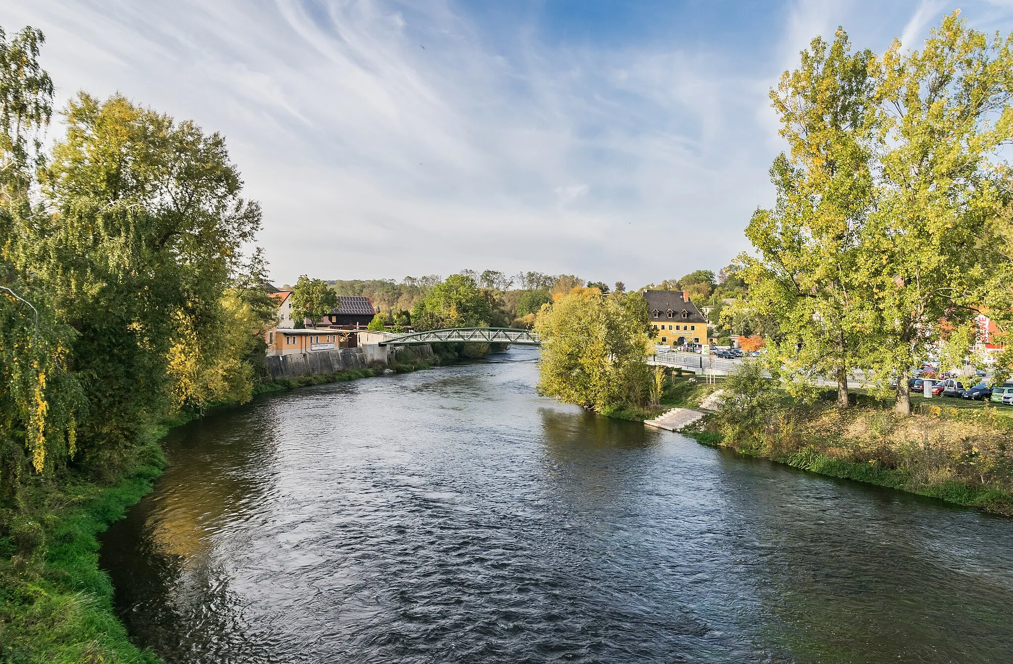 Photo showing: Saale in Dornburg-Camburg, Thuringia, Germany