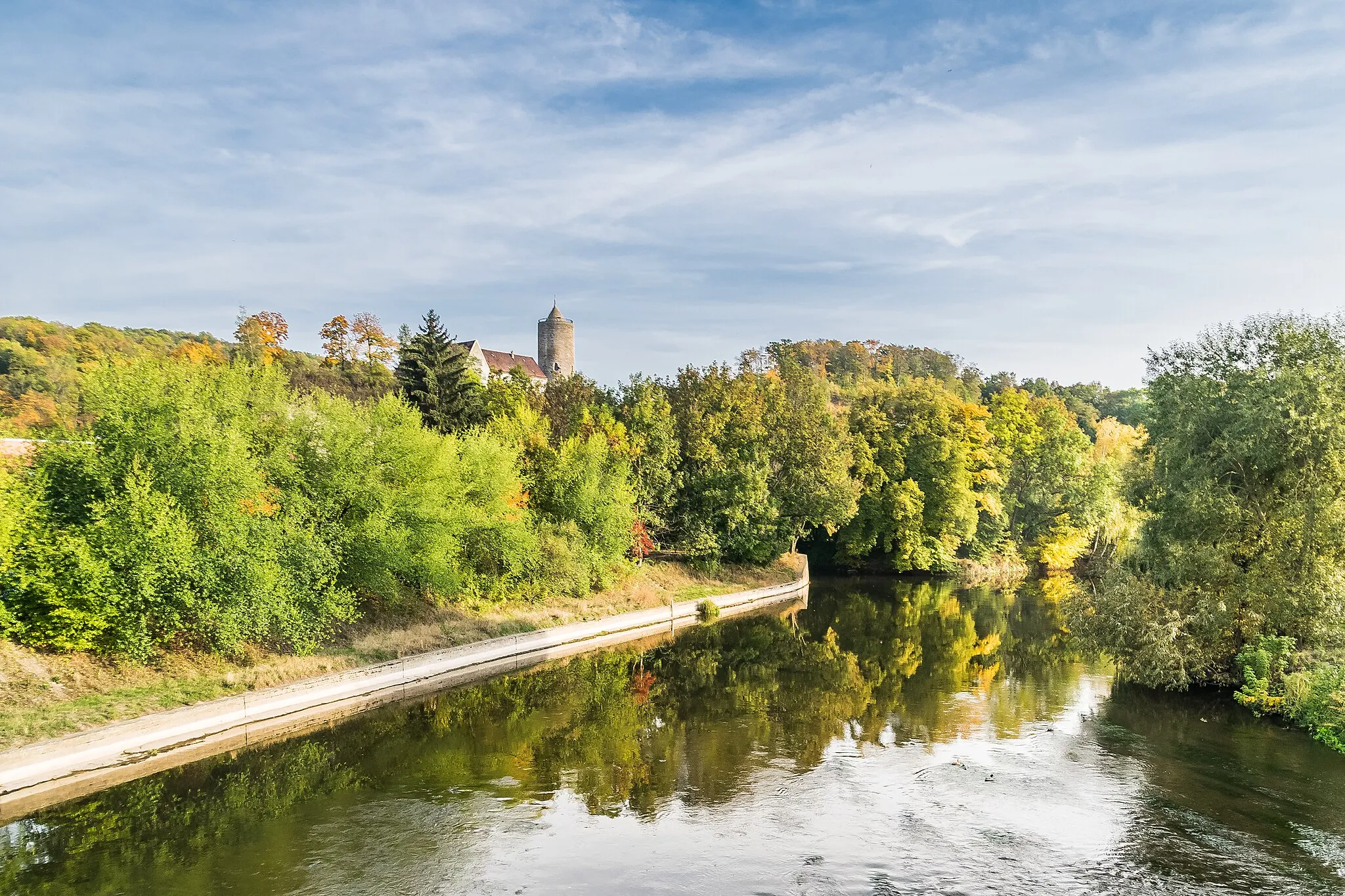 Photo showing: Saale in Dornburg-Camburg, Thuringia, Germany