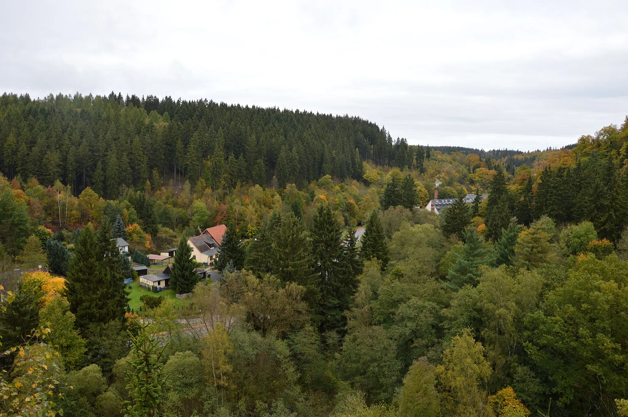 Photo showing: Blick von der Schönsicht auf Alexisbad