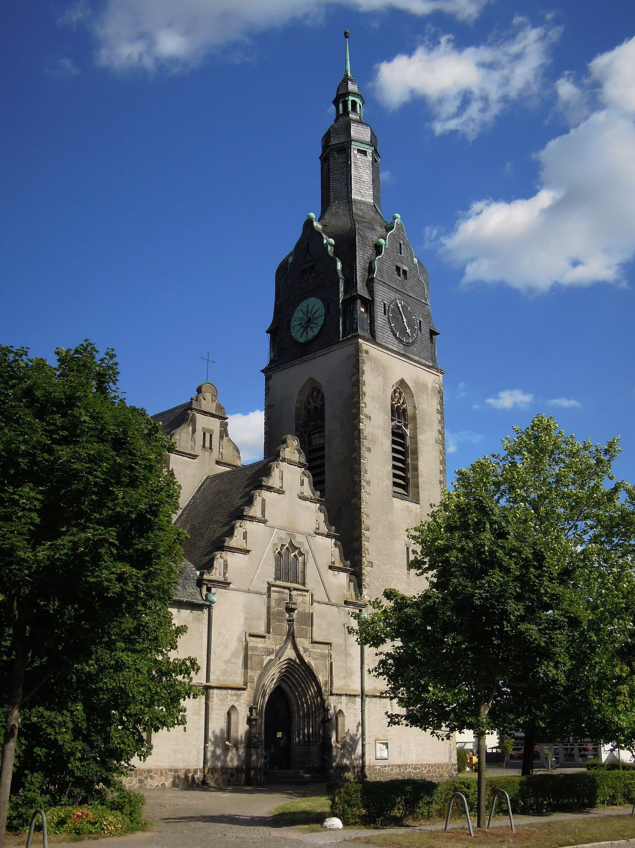 Photo showing: Christuskirche Wittenberg -Nordwestansicht- im Juli 2022