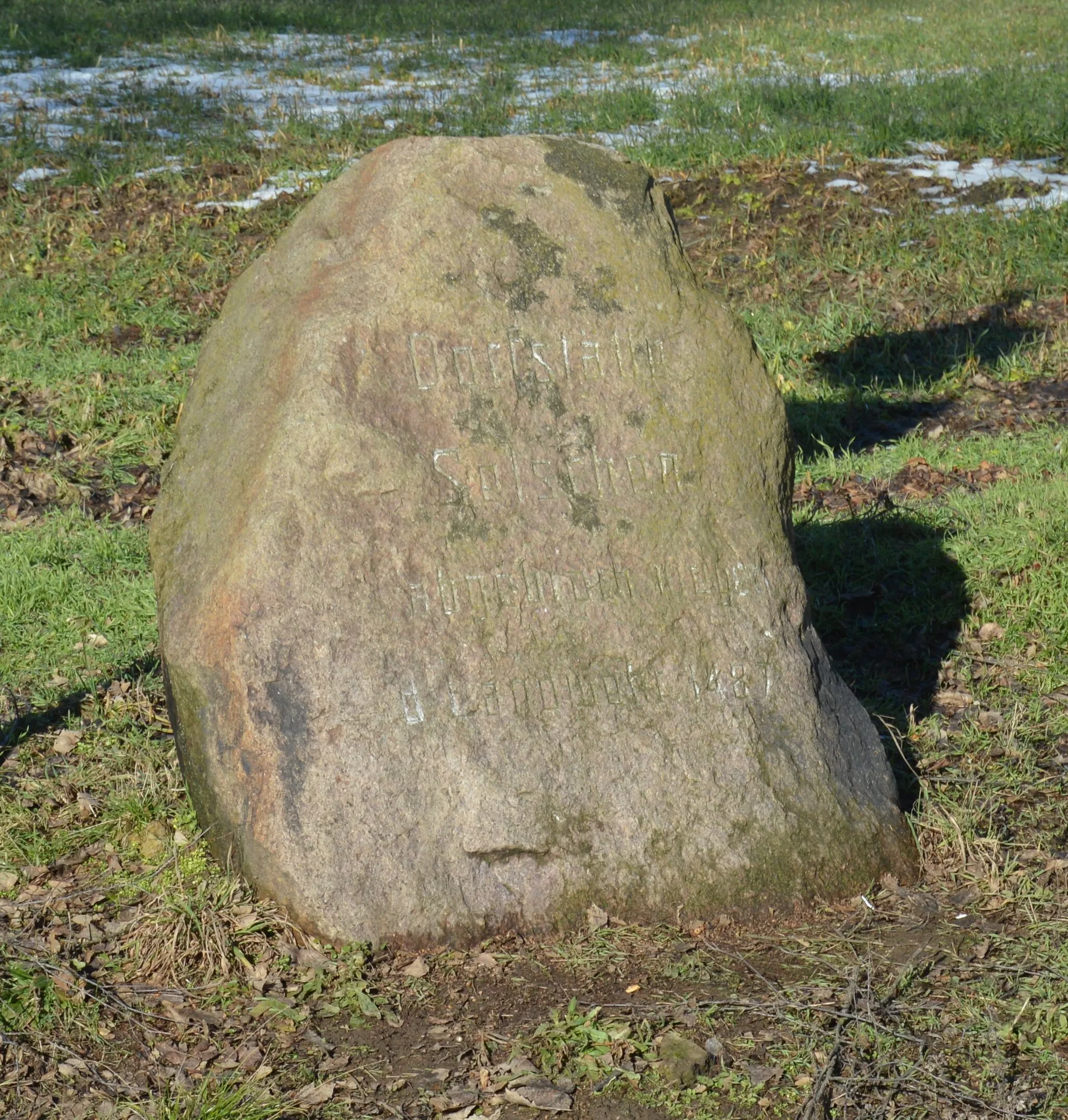 Photo showing: Gedenkstein Dorfstelle Selschen