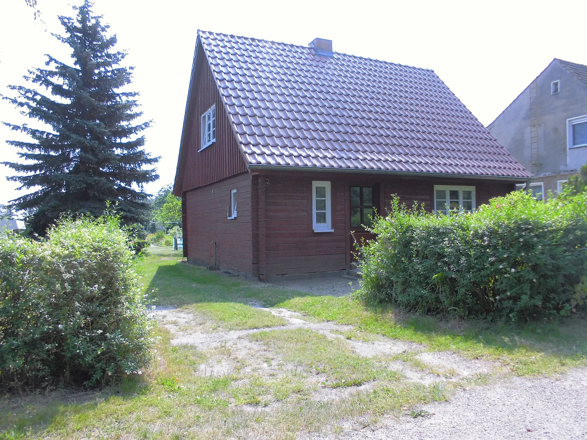 Photo showing: Blockbohlenhaus in Holzdorf
