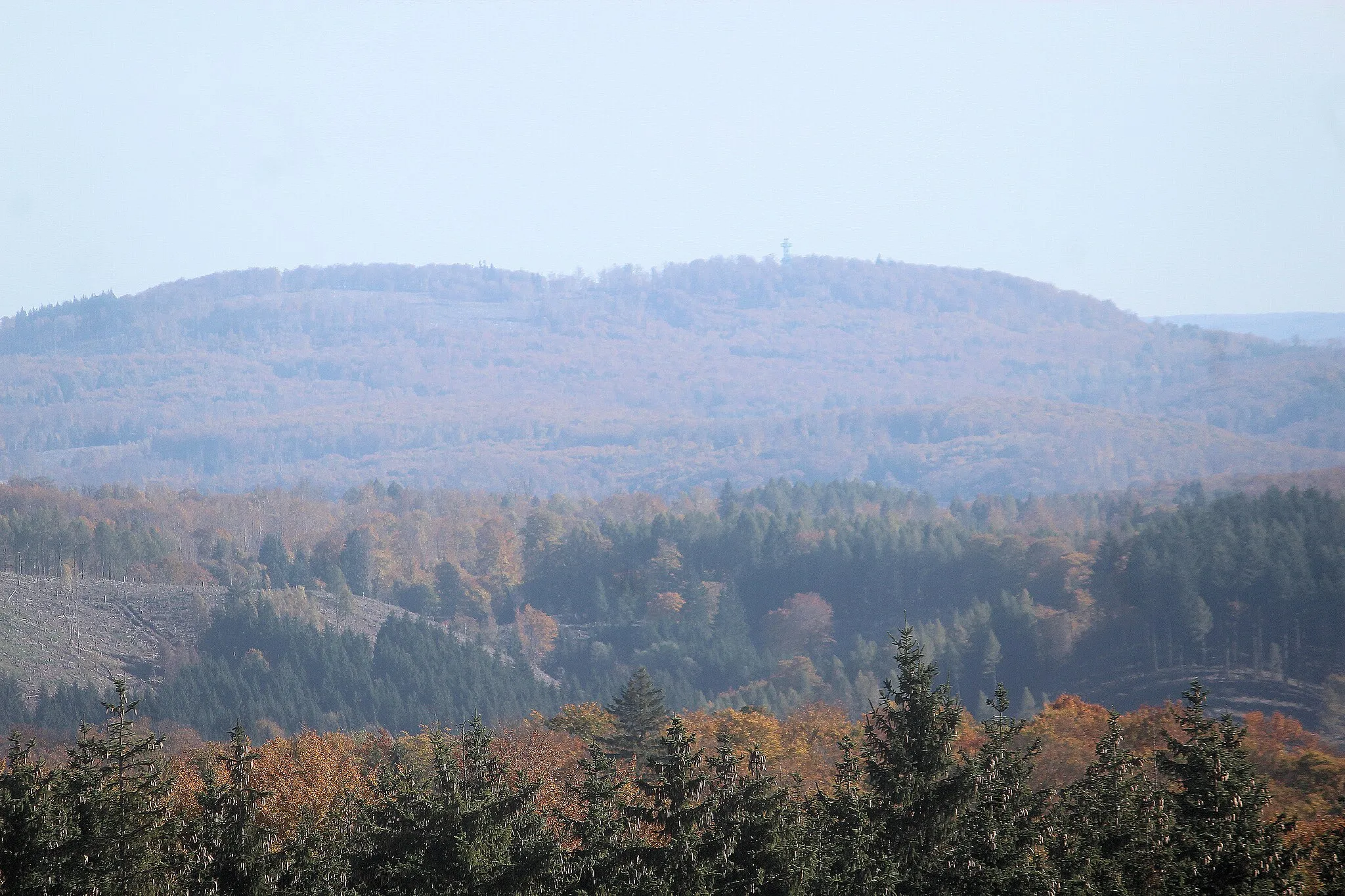 Photo showing: Ilfeld, Poppenberg, view to the mountain Großer Auerberg