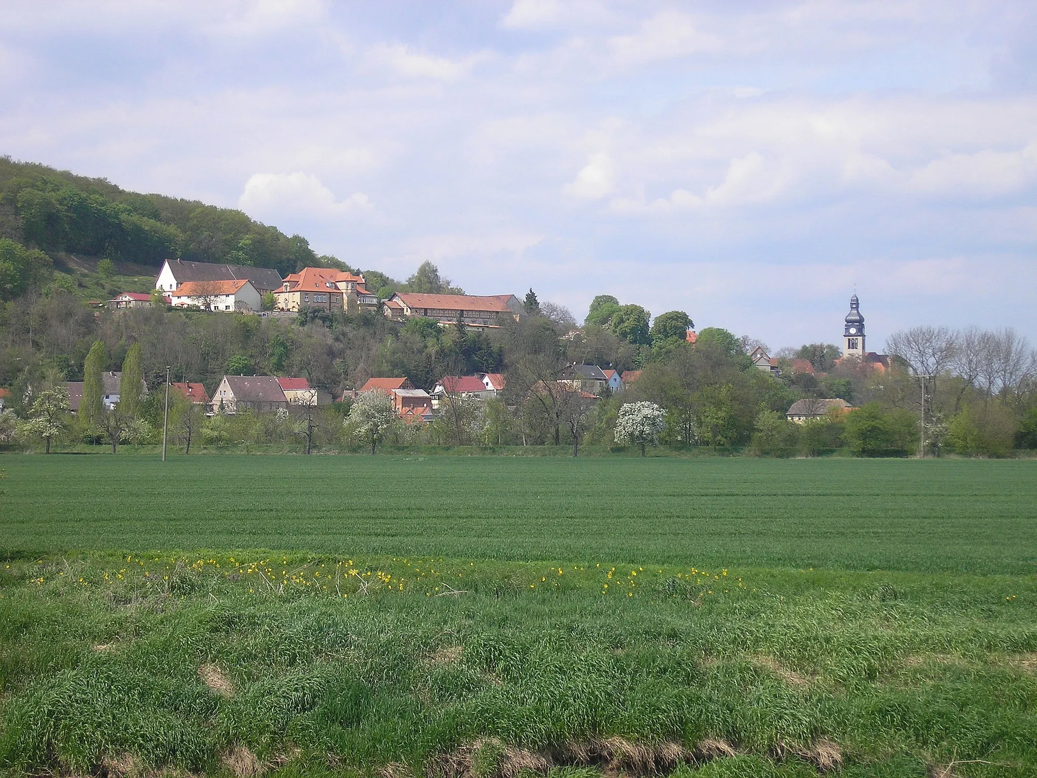 Photo showing: Blick auf Oldisleben (Thüringen).