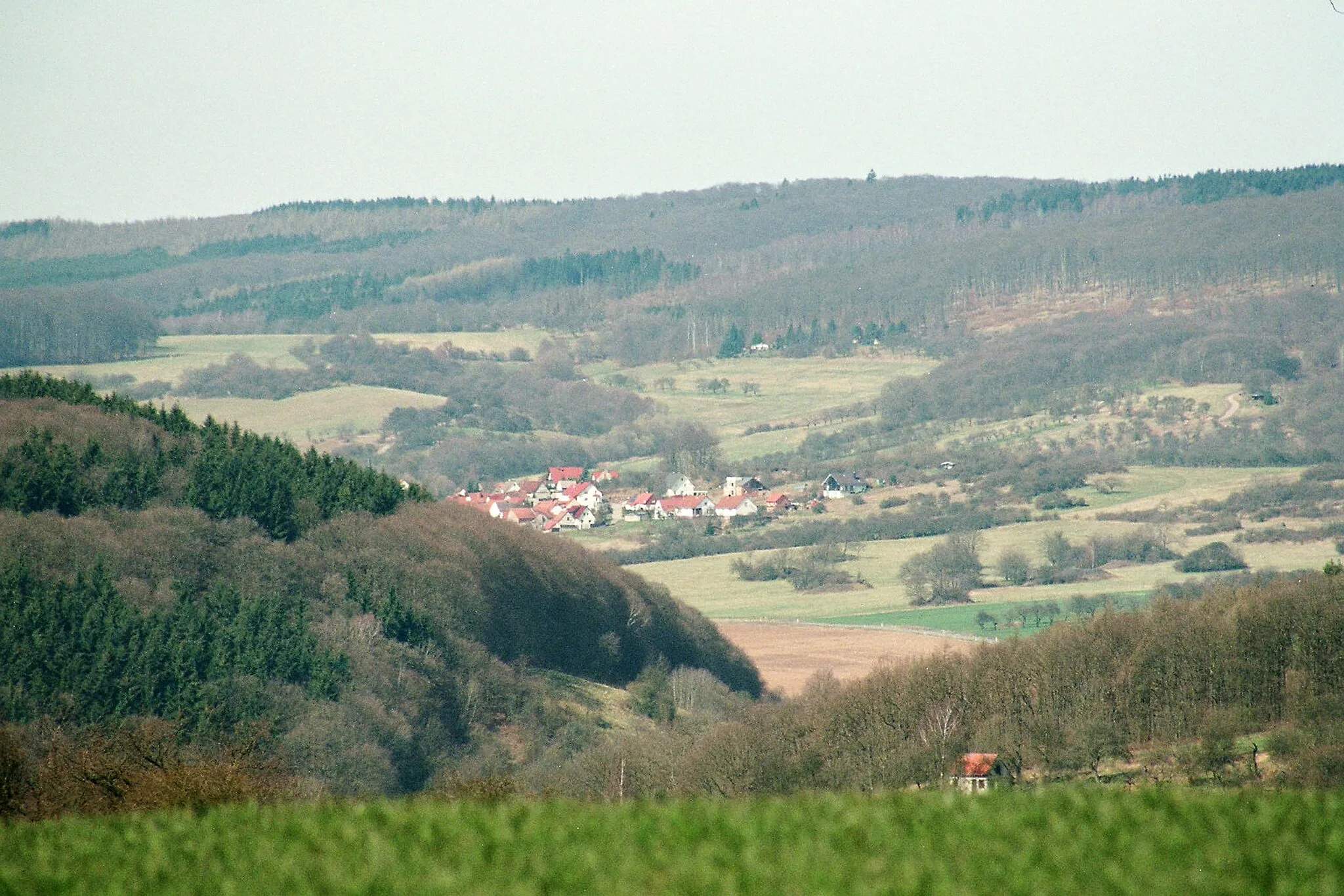 Photo showing: Großleinungen (Sangerhausen), Blick auf das Dorf