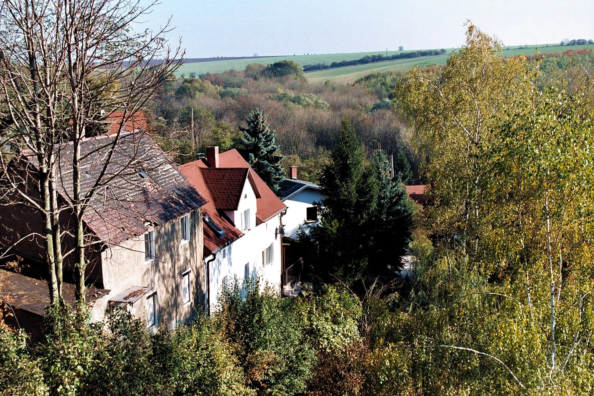 Photo showing: Oberrißdorf (Lutherstadt Eisleben), view to the ravine