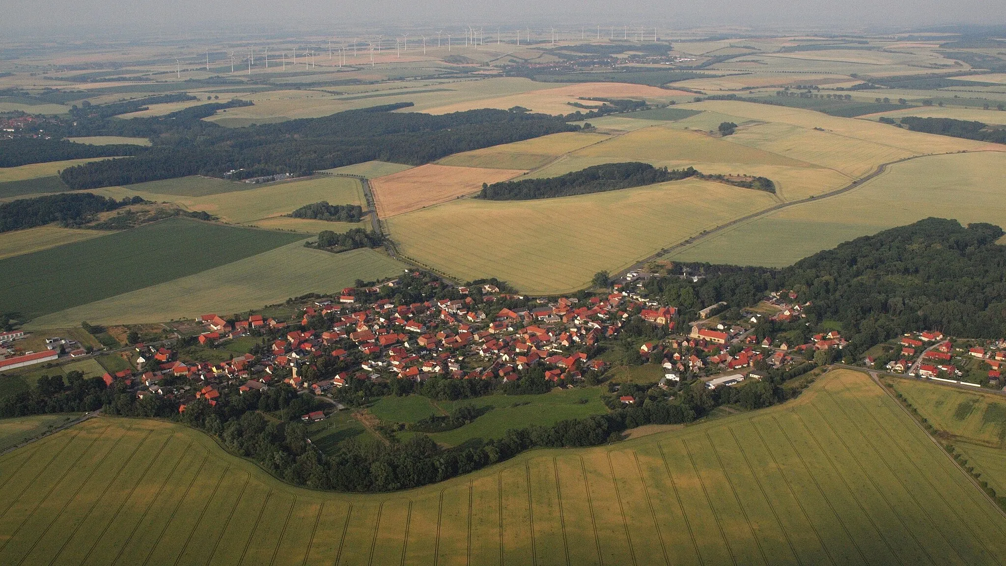 Photo showing: Berßel, Luftaufnahme (2015)