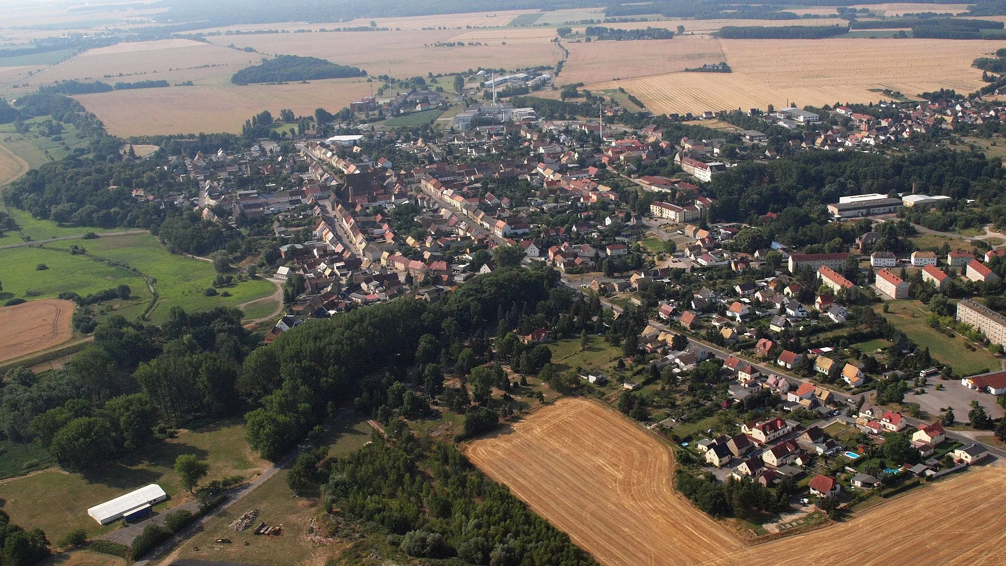 Photo showing: Dommitzsch, Luftaufnahme (2015)