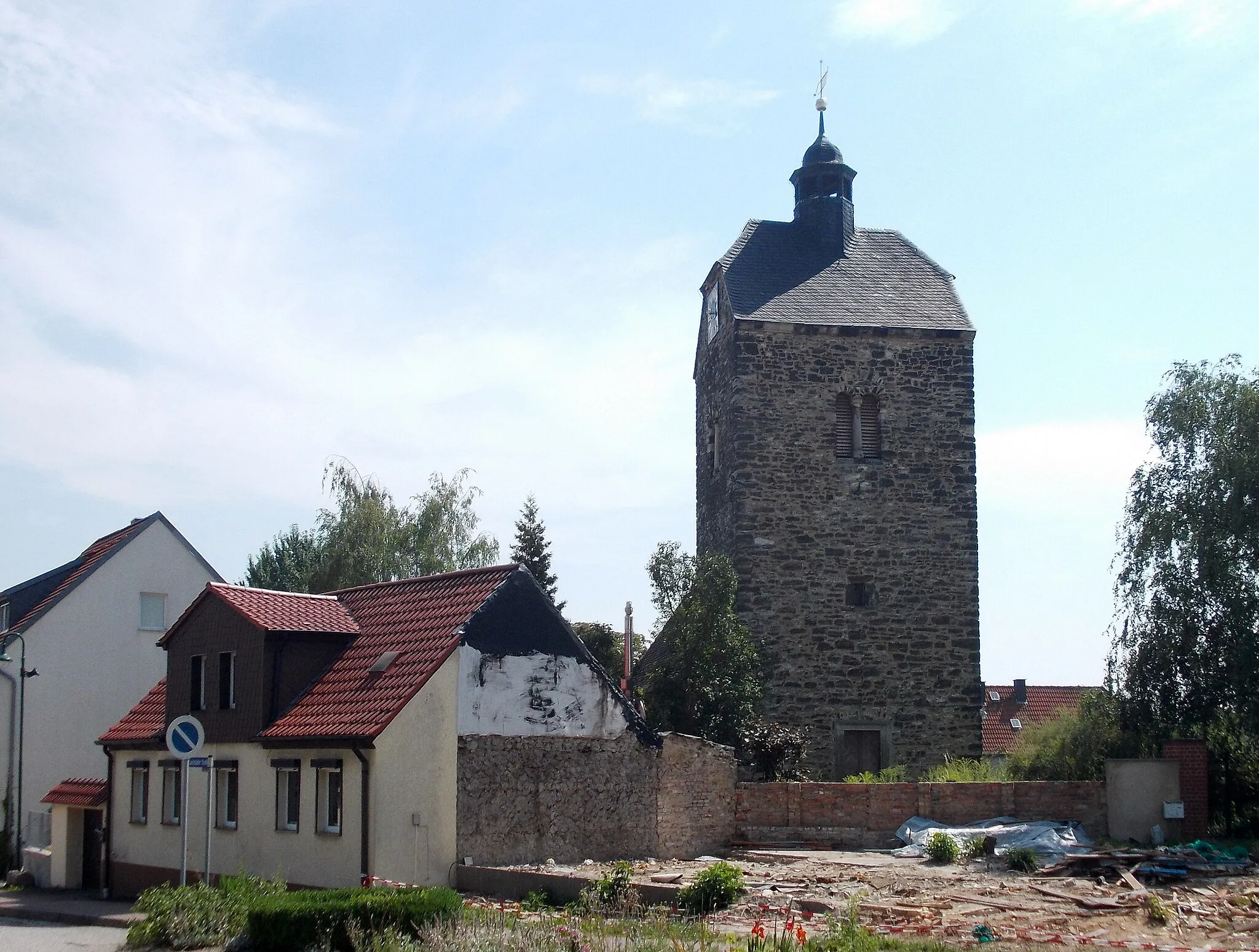 Photo showing: Schlettau church (Angersdorf, Teutschenthal, district: Saalekreis, Saxony-Anhalt)