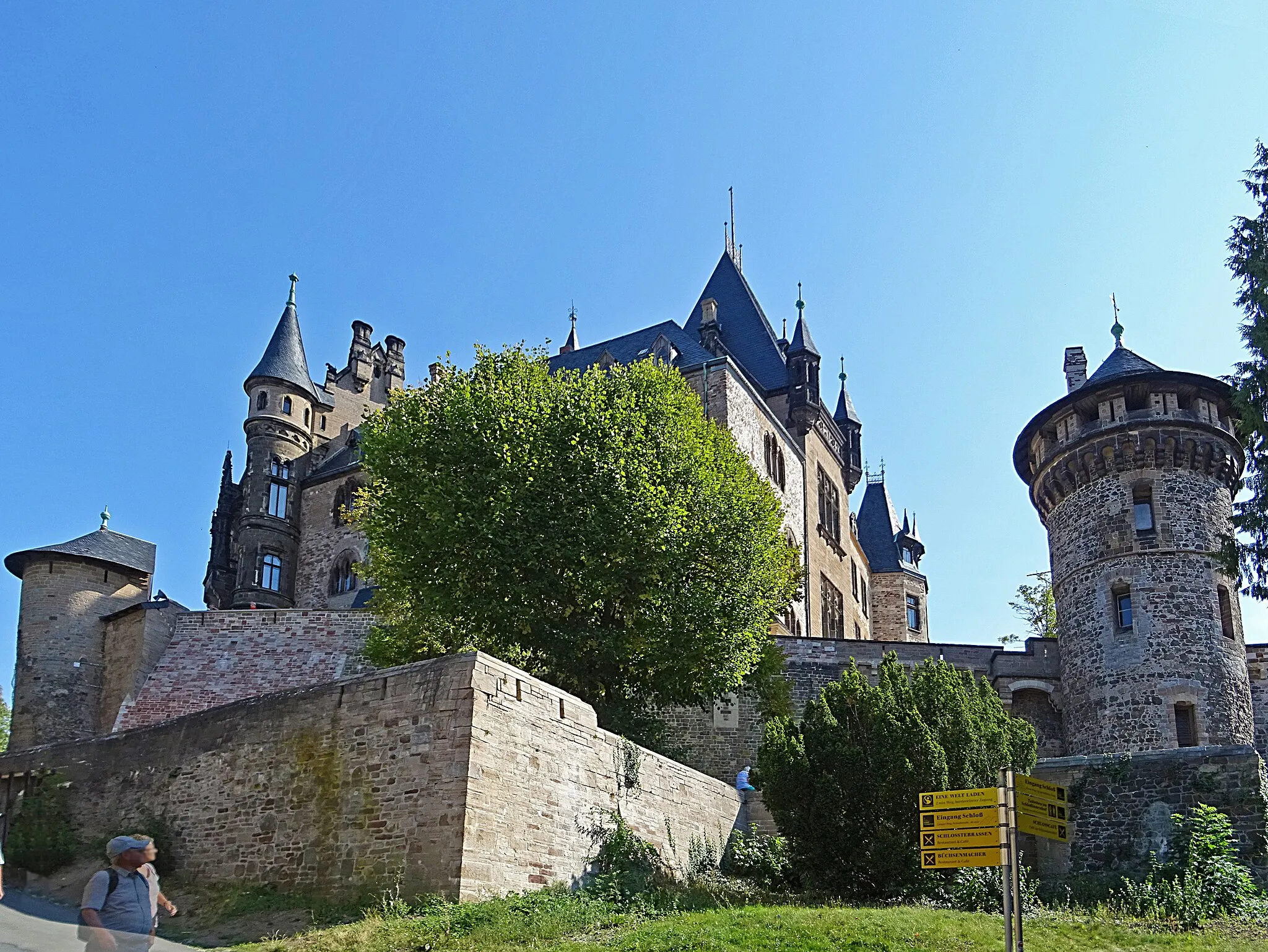 Photo showing: Westansicht und Hausmannsturm Schloss Wernigerode