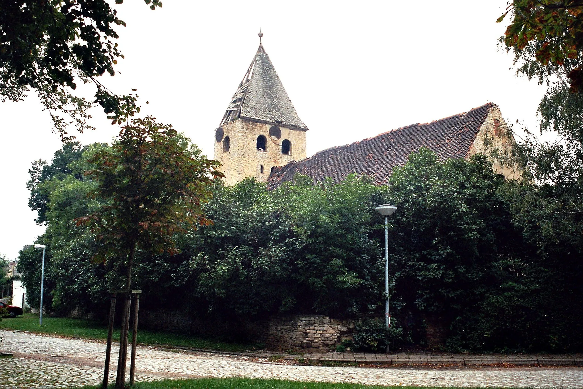 Photo showing: Borne (bei Staßfurt), the church St.Sebastian (Bisdorf)