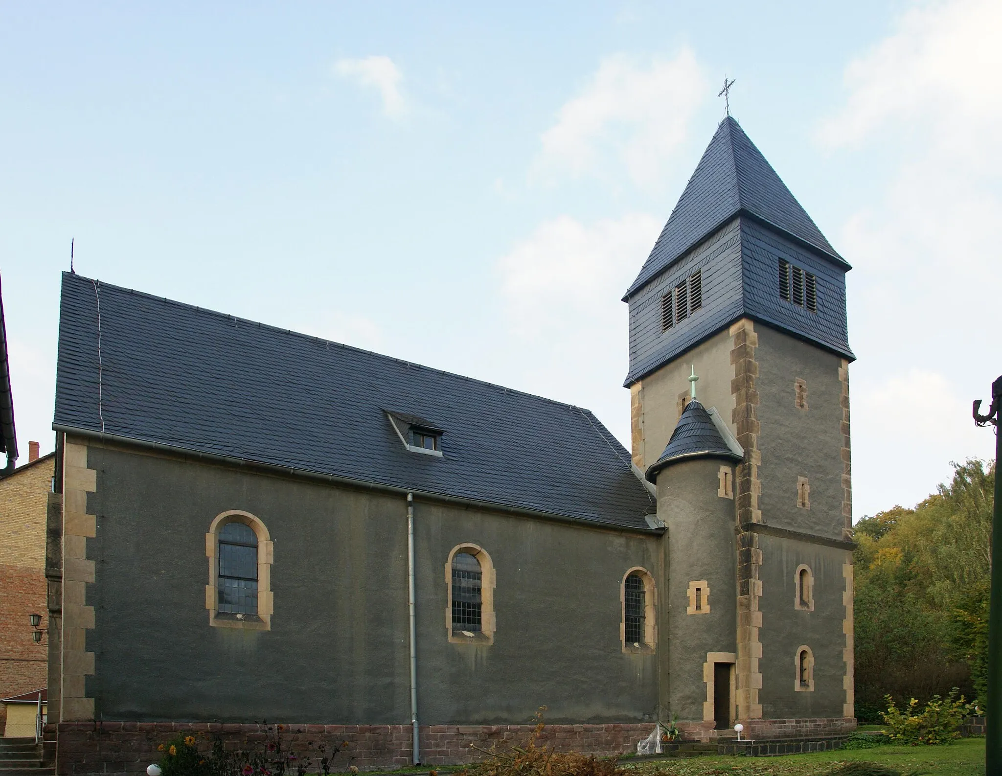 Photo showing: Die katholische Kirche St. Liborius in Hergisdorf im Landkreis Mansfeld-Südharz.