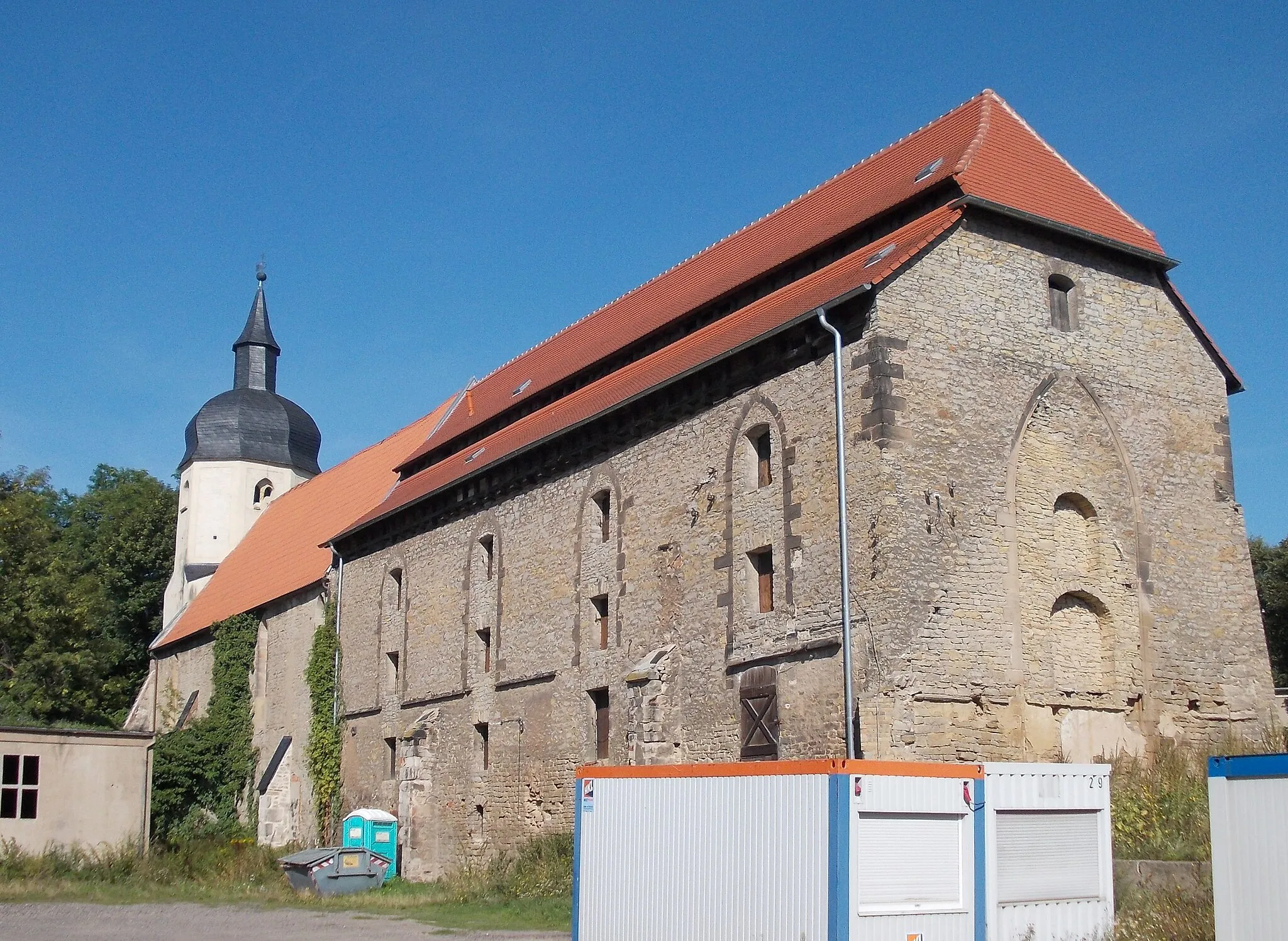 Photo showing: the church of a former Augustinian nunnery in Oberwiederstedt (Arnstein, district of Mansfeld-Südharz, Saxony-Anhalt)
