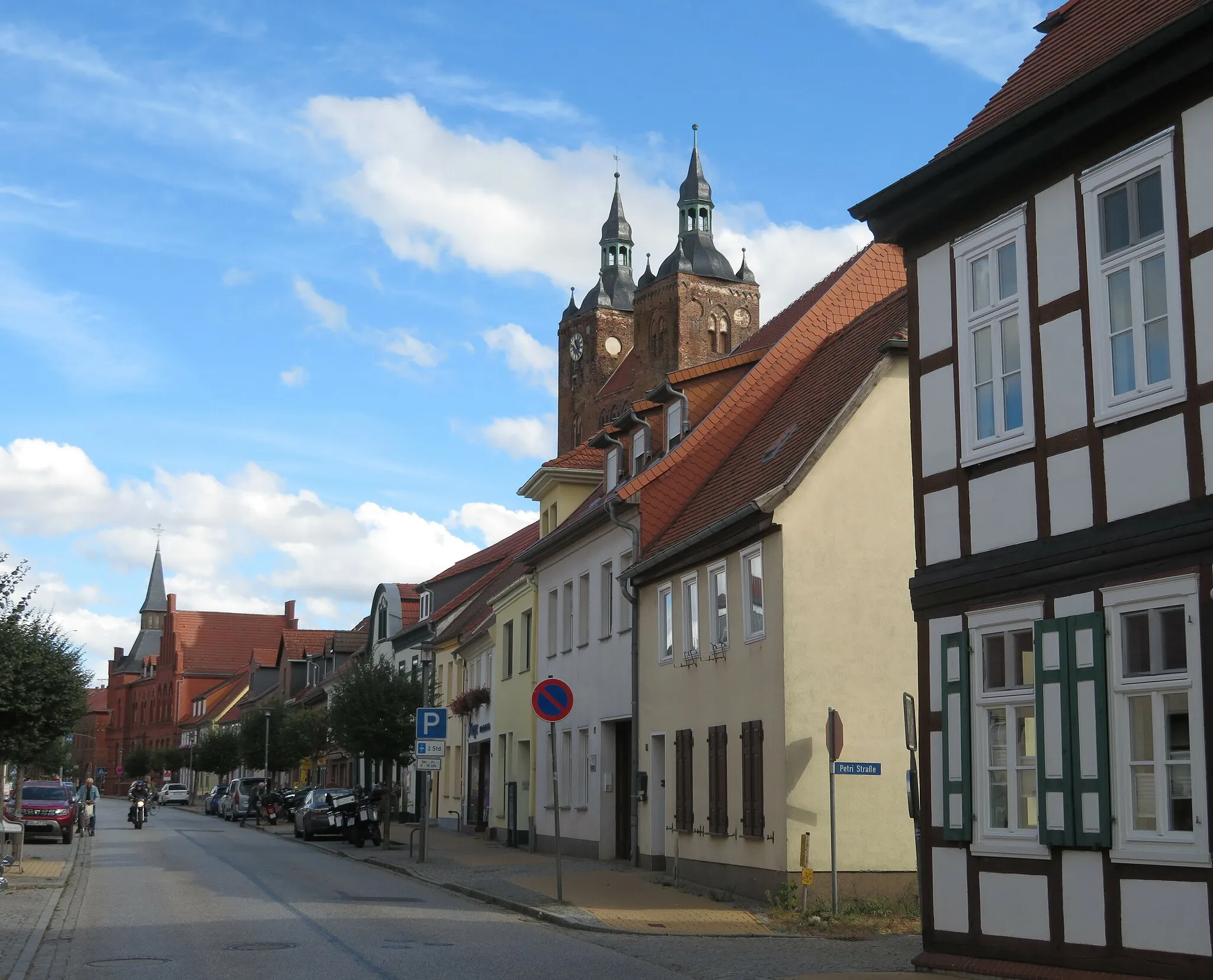 Photo showing: Main Street (Große Brüderstraße), Seehausen, Saxony-Anhalt, Germany