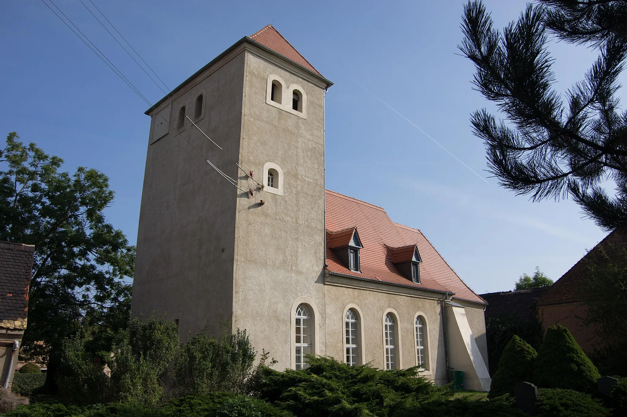 Photo showing: Zörbig Ortsteil Großzörberitz. Die Kirche in Großzöberitz steht unter Denkmalschutz.