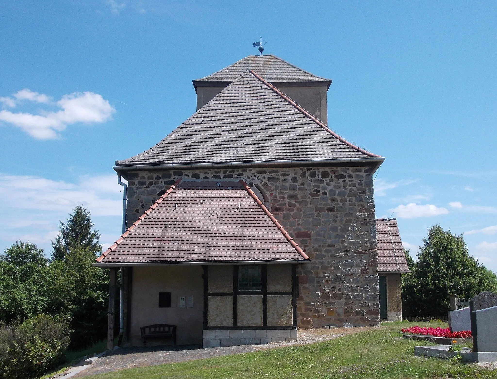 Photo showing: Holy Cross Church in Görschen (Mertendorf, district: Burgenlandkreis, Saxony-Anhalt)
