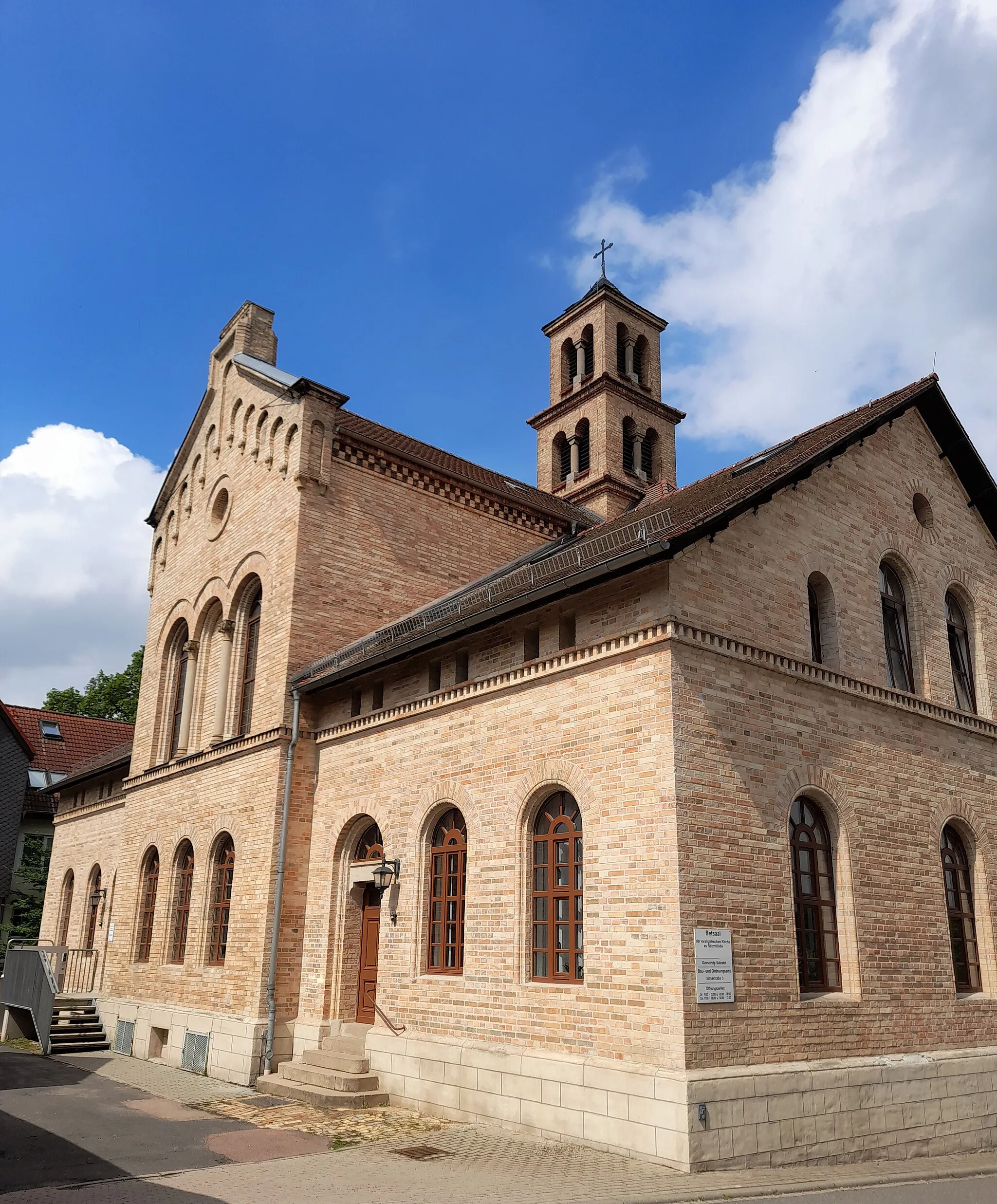 Photo showing: Ehemaliges Bethaus und Schule Salzmünde (Salzatal), Rückseite