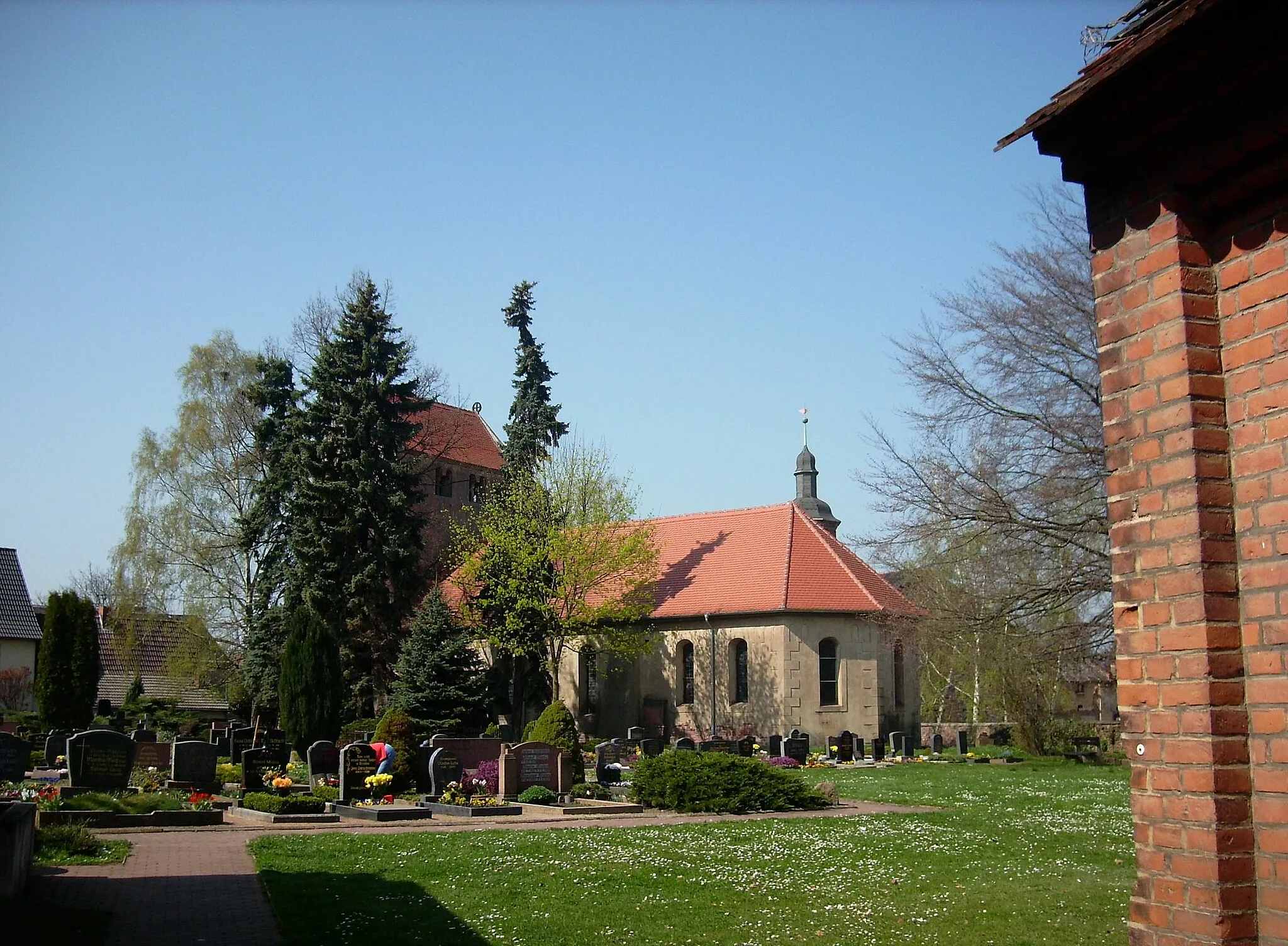 Photo showing: St. John the Baptist Church in Domnitz (Wettin-Löbejün, district of Saalekreis, Saxony-Anhalt)