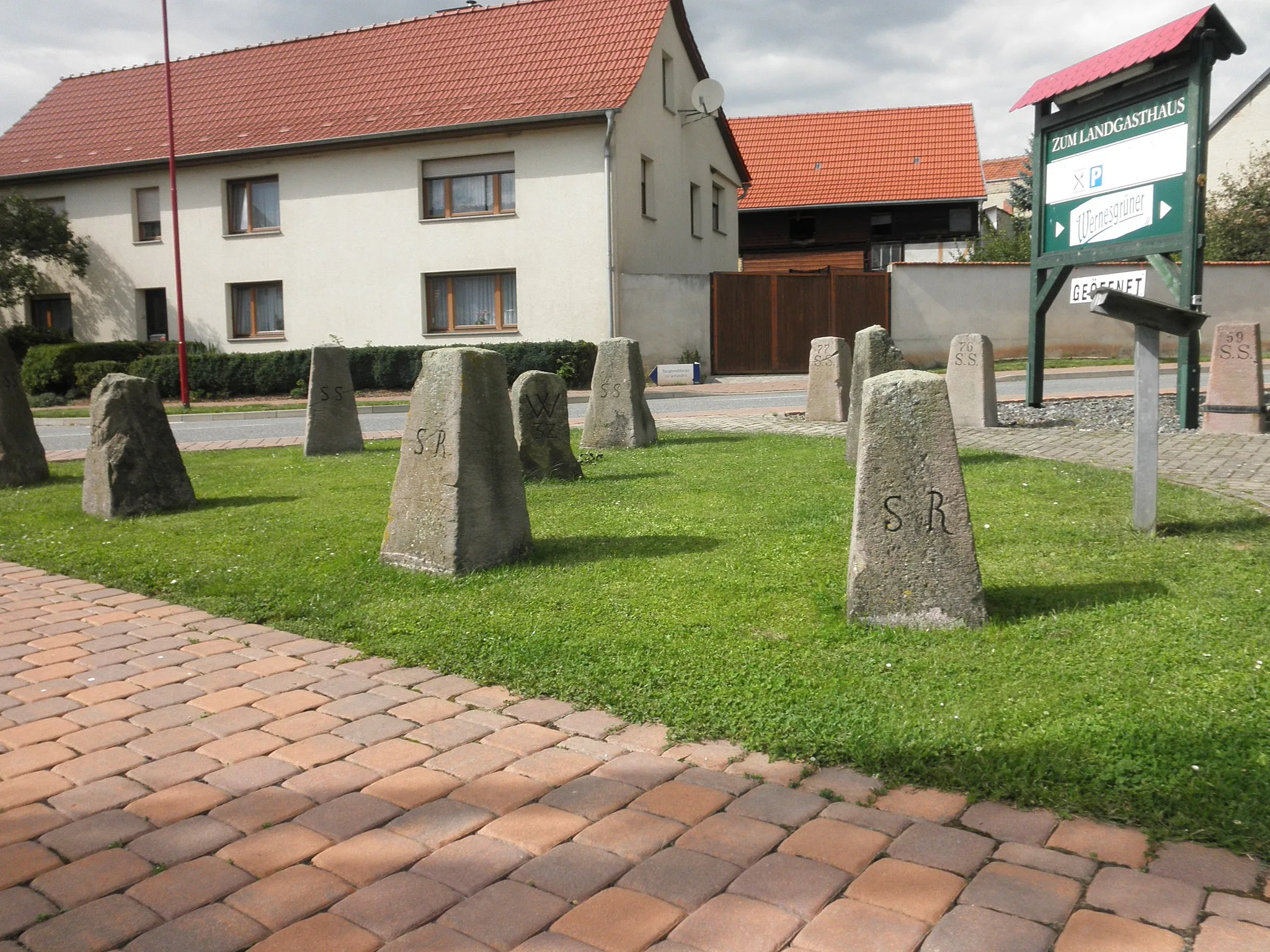 Photo showing: Boundery Stones in Badra in Thuringia