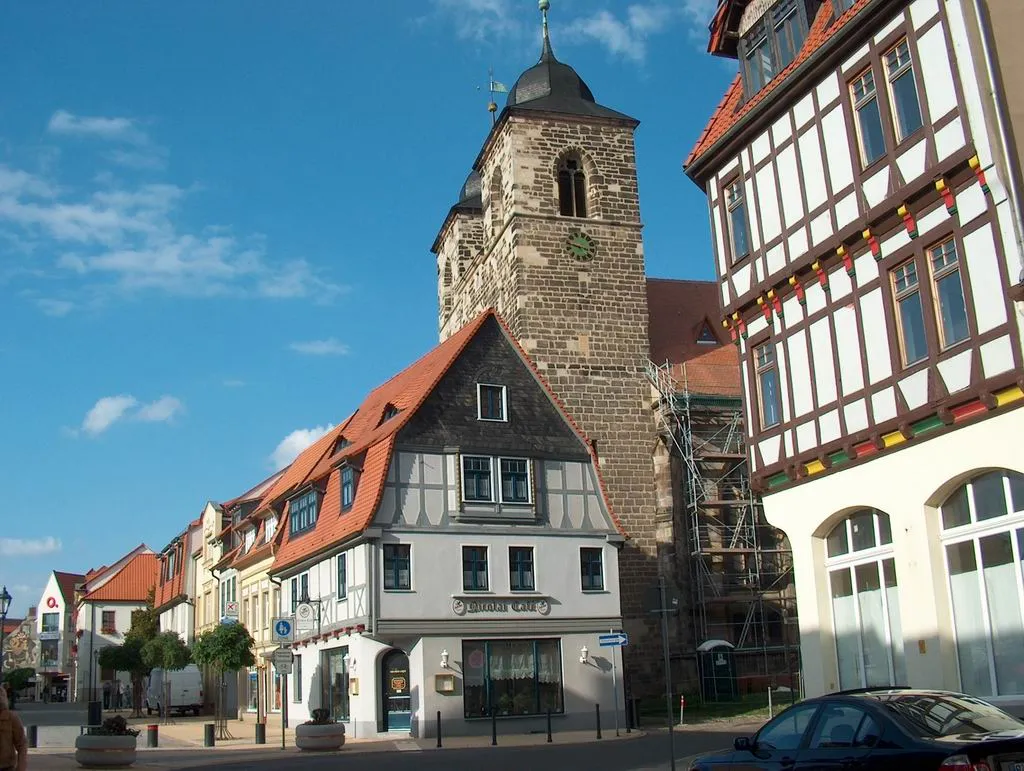 Photo showing: Innenstadt und Nicolaikirche in Oschersleben