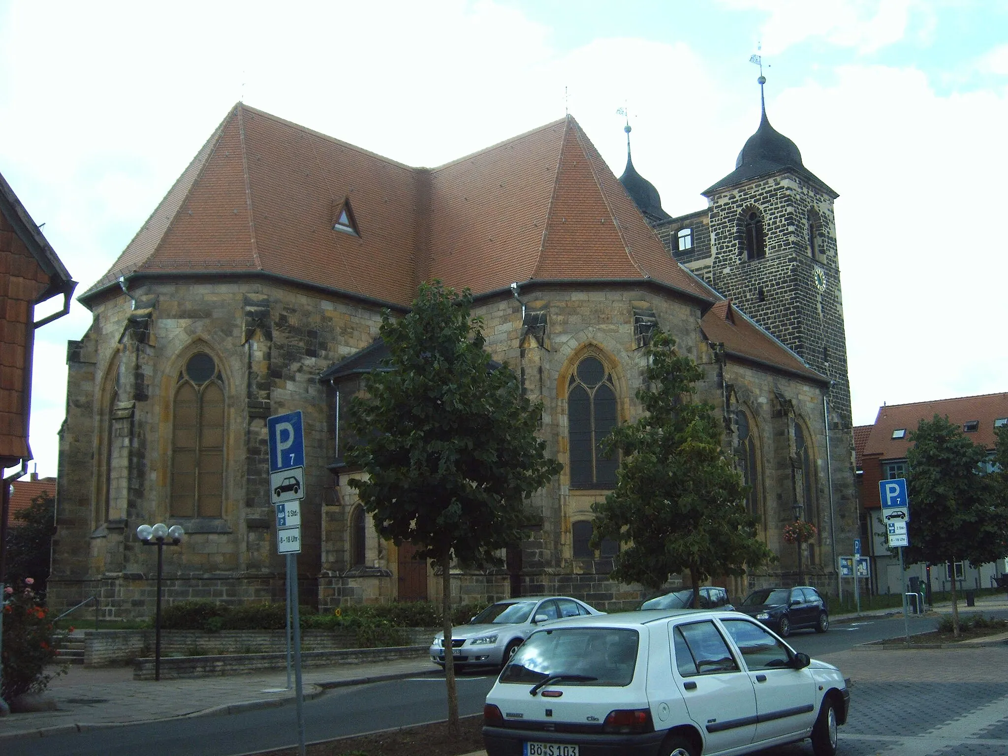 Photo showing: Sankt-Nikolai-Kirche Oschersleben, Nordseite, Sachsen-Anhalt, Deutschland