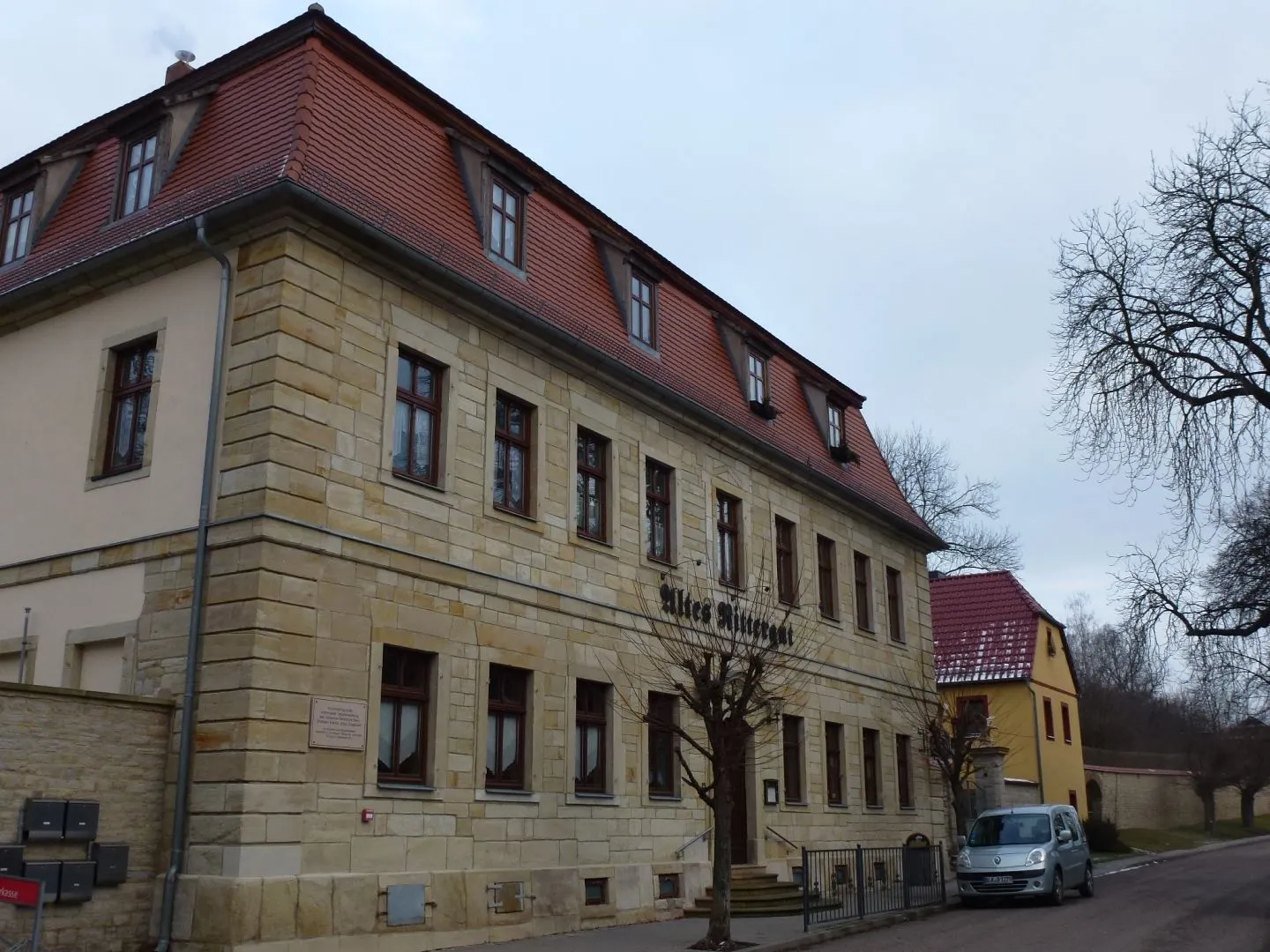 Photo showing: Altes Rittergut in Dehlitz (Saale), ehem. Sitz des Bürgermeisters