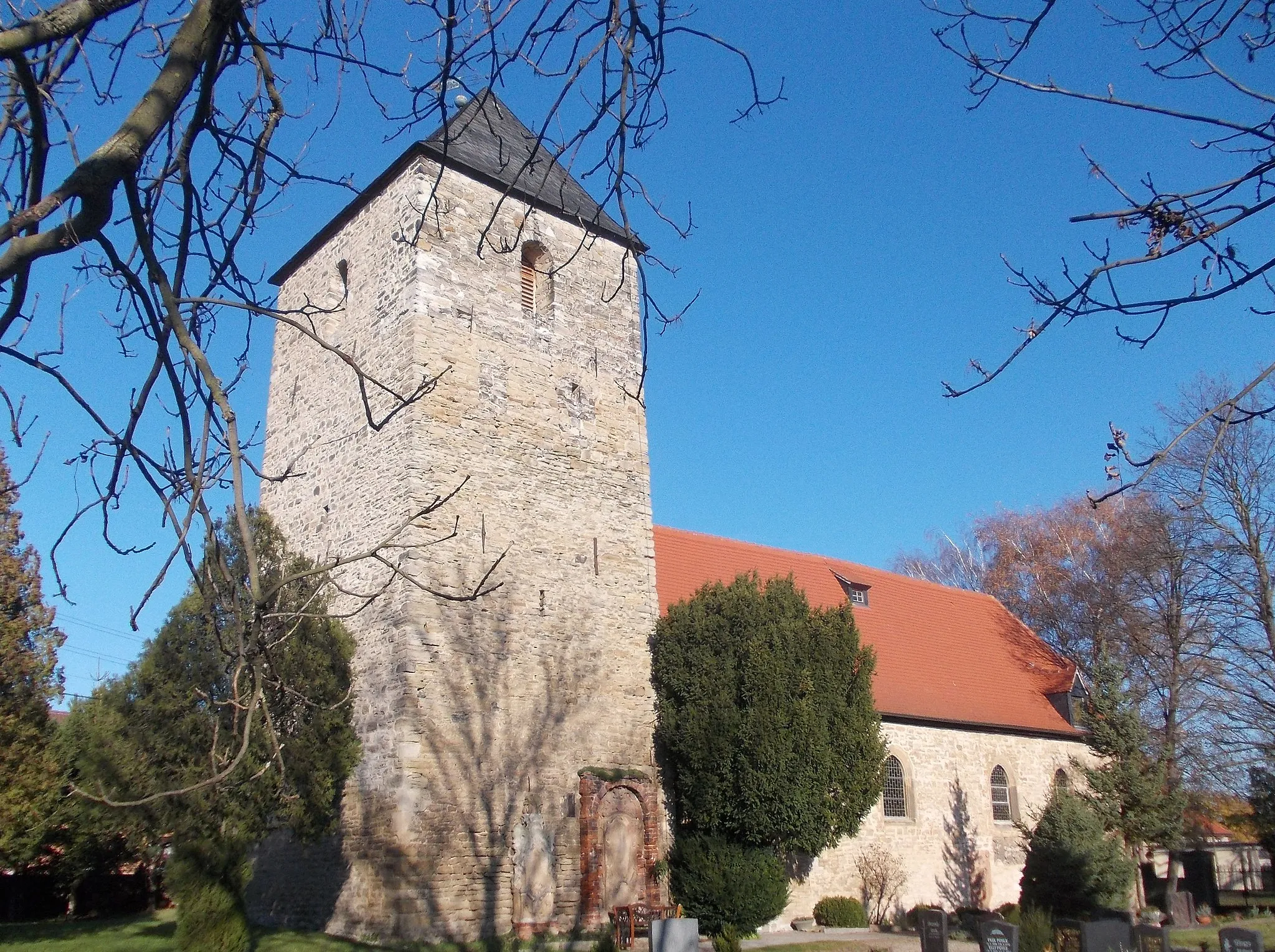 Photo showing: St. George's Church in Geusa (Merseburg, district: Saalekreis, Saxony-Anhalt)