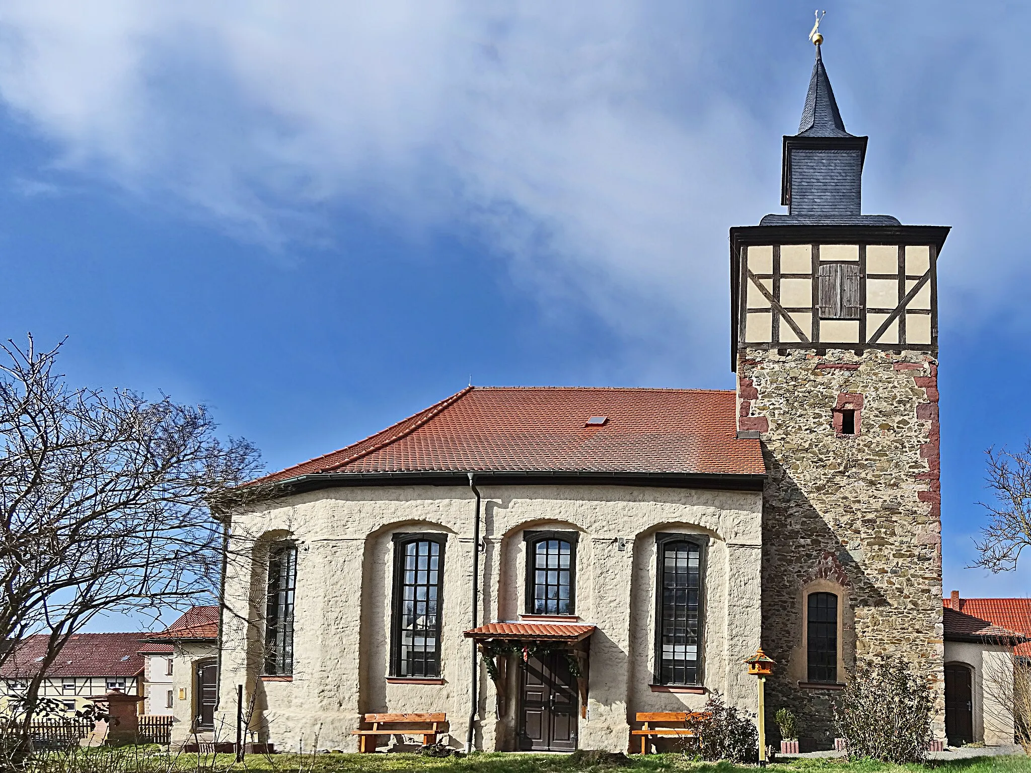 Photo showing: Dorfkirche St. Maria Magdalena (Braunschwende) von Südosten