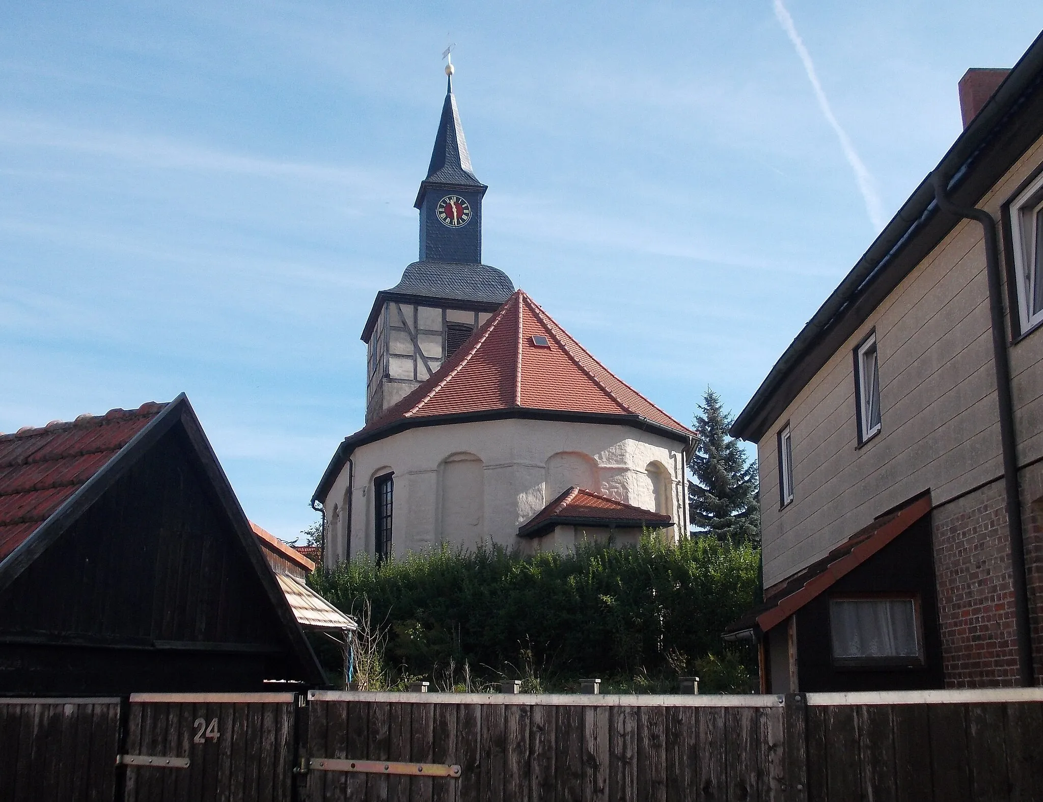 Photo showing: Mary Magdalene Church in Braunschwende (Mansfeld, Mansfeld-Südharz district, Saxony-Anhalt)
