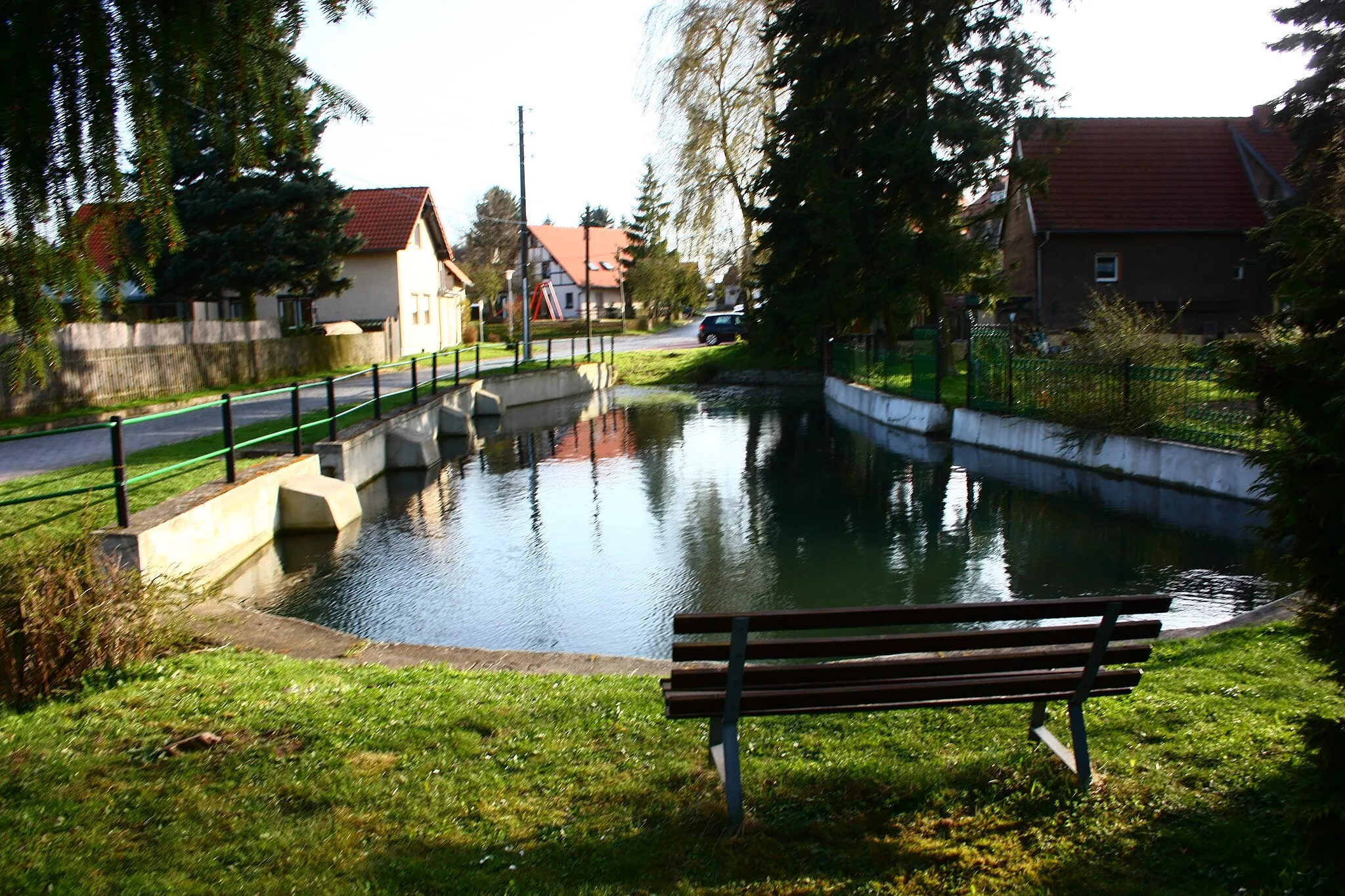 Photo showing: der Dorfteich in Ritterode bei Hettstedt