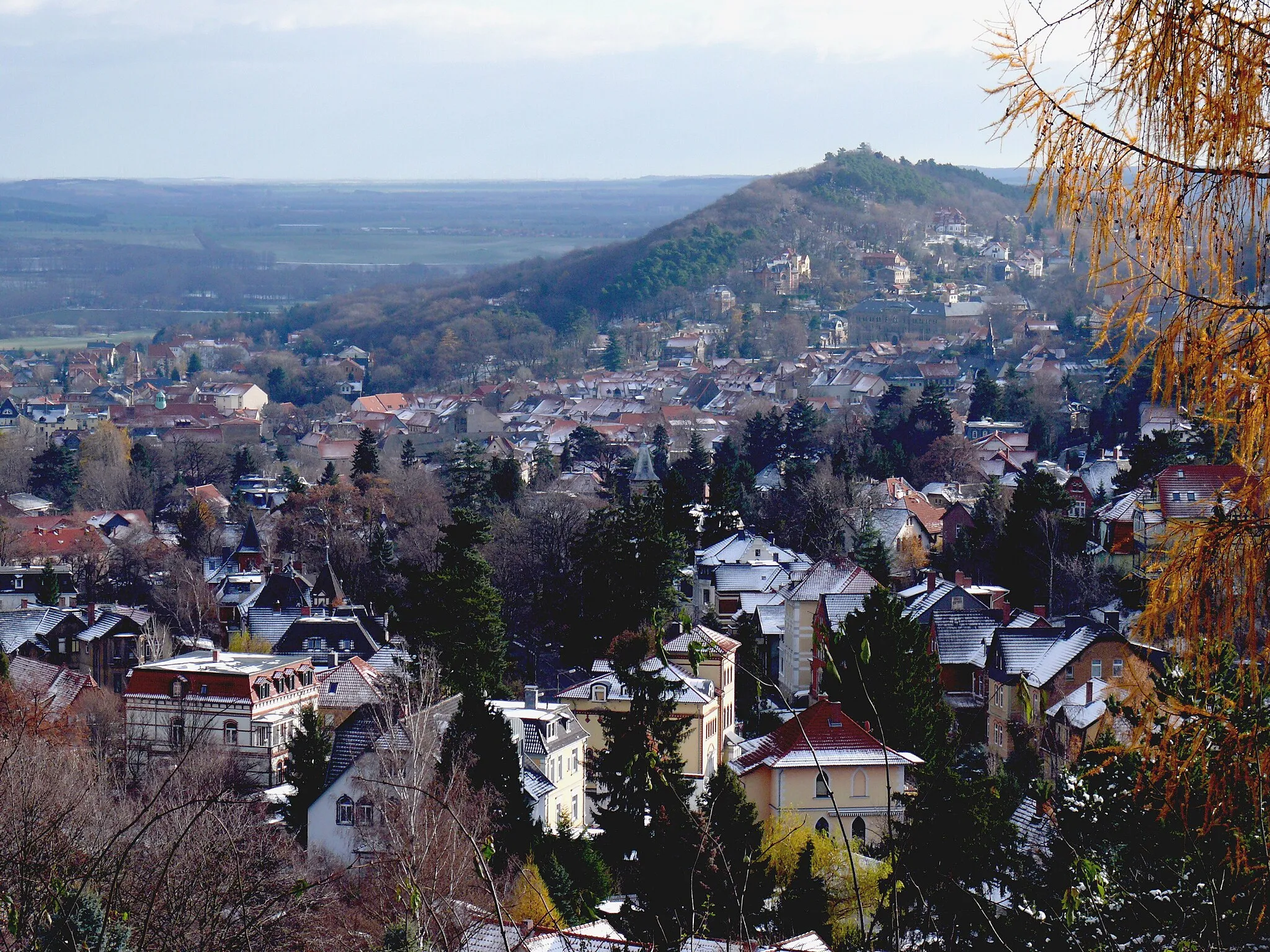 Photo showing: View of Blankenburg am Harz seen from the west. Harz mountains, Germany