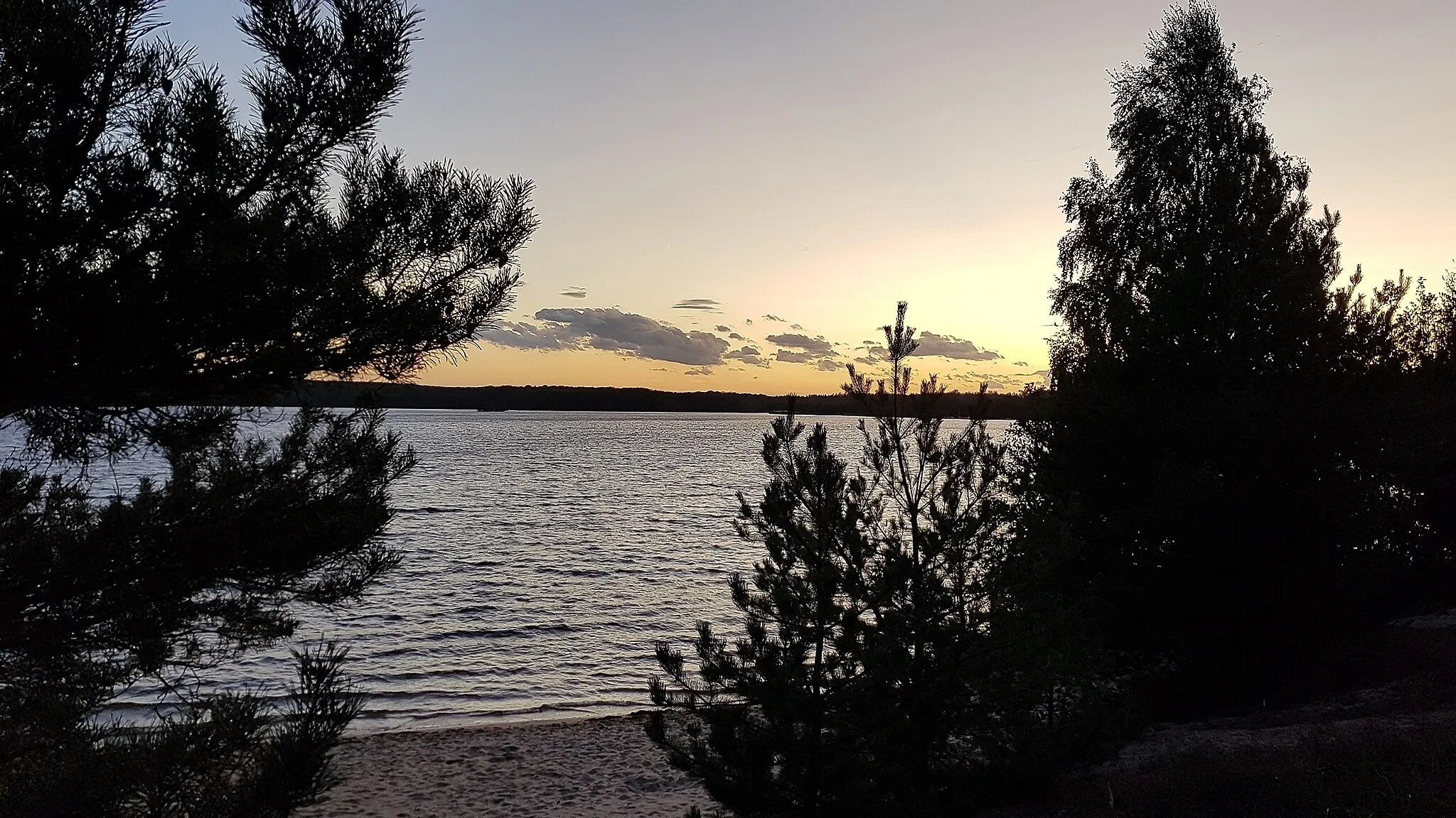 Photo showing: View over Bergwitz-Lake in Bergwitz in Saxony-Anhalt, Germany