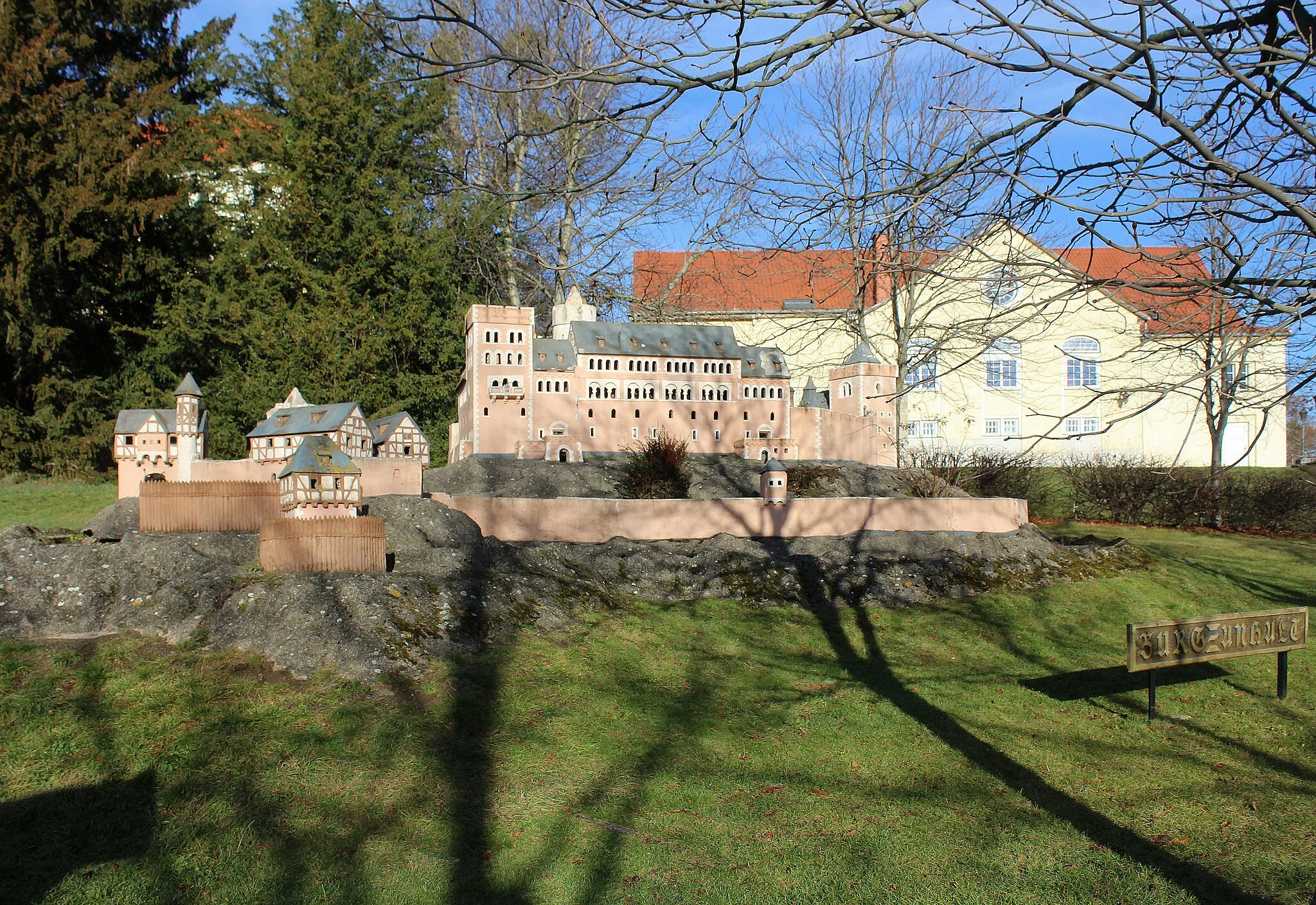 Photo showing: Ballenstedt, the model of the castle Anhalt and the theatre