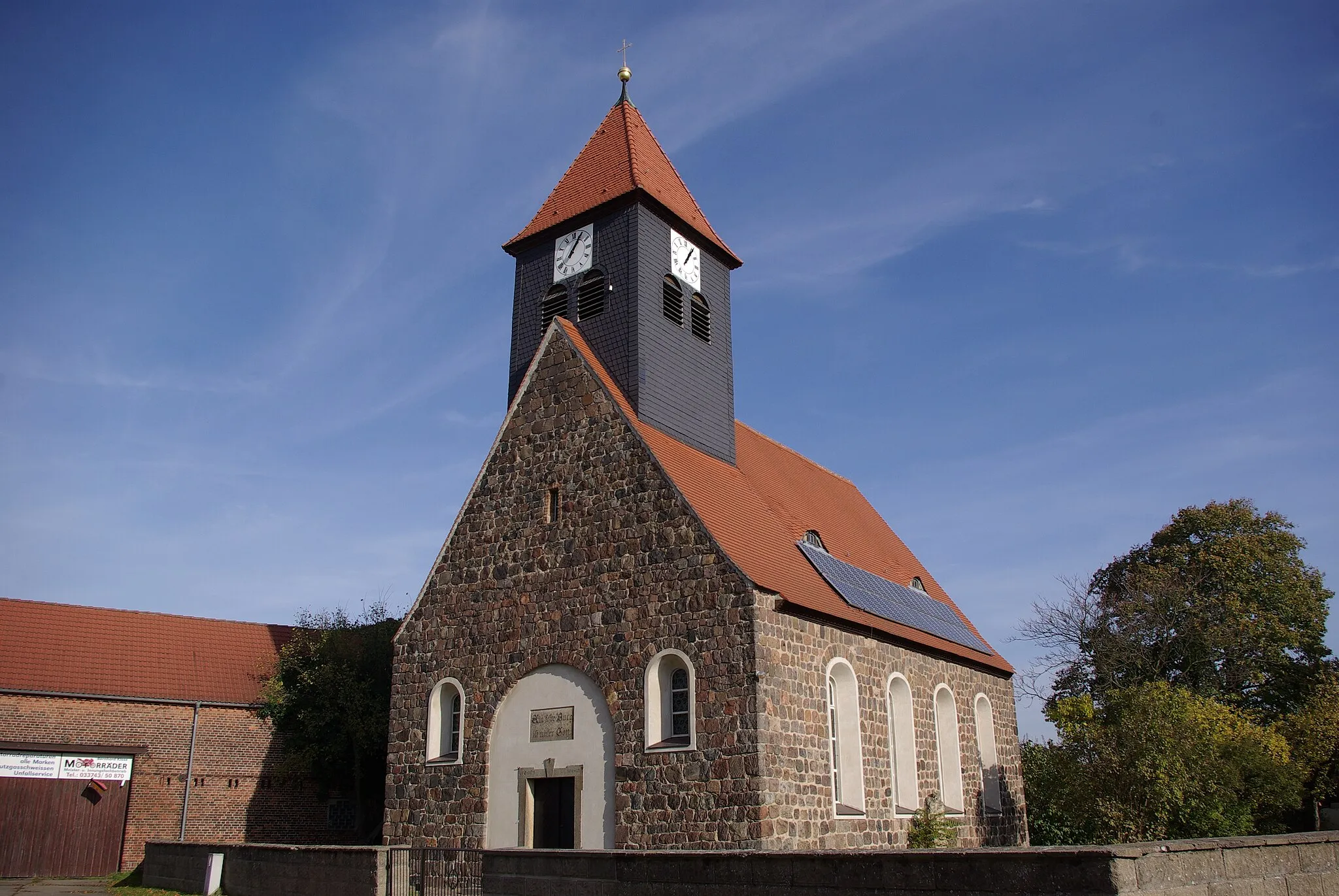 Photo showing: Niedergörsdorf, Ortsteil Blönsdorf in Brandenburg. Die Kirche im Dorf steht unter Denkmalschutz.