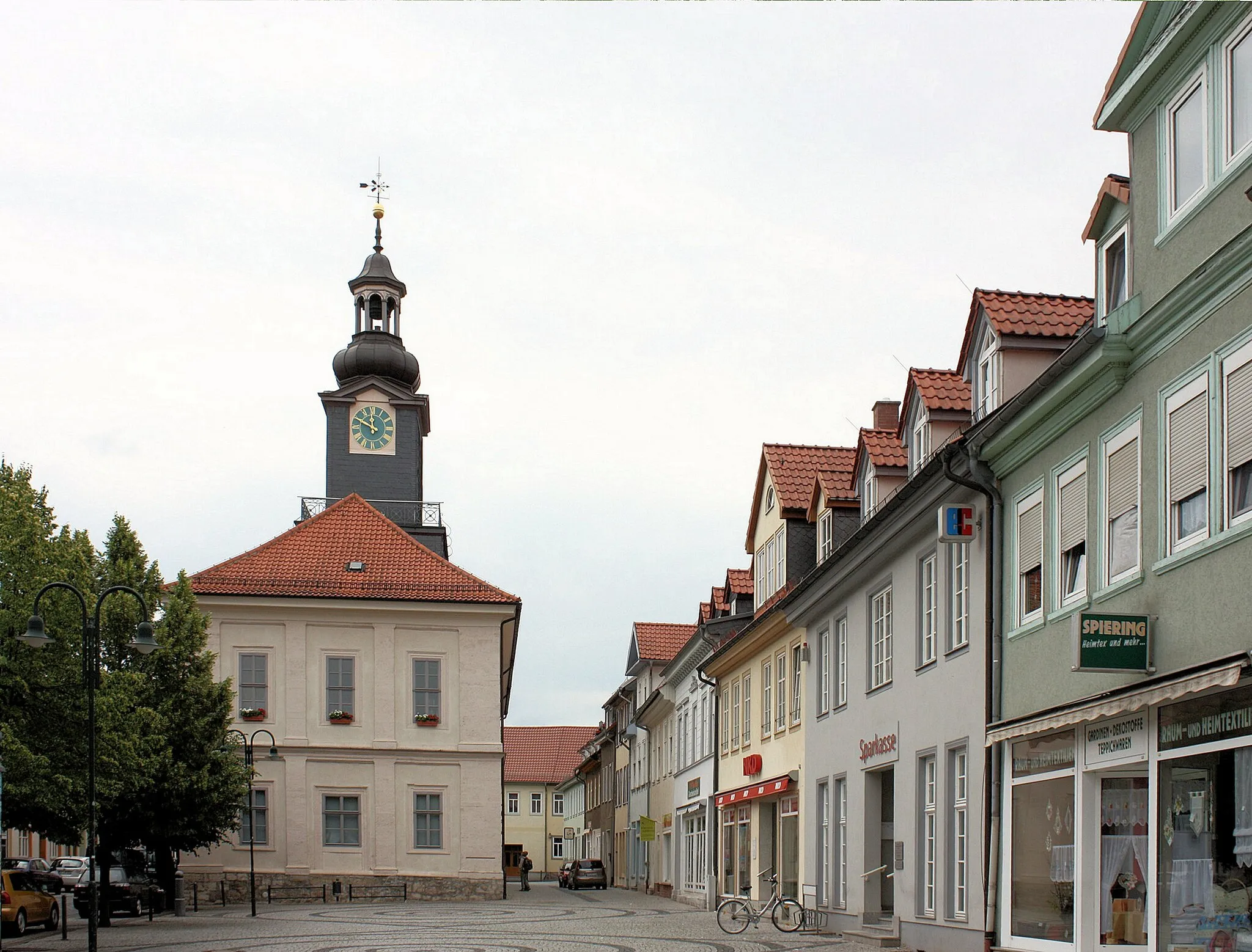 Photo showing: Greußen, town square and town hall