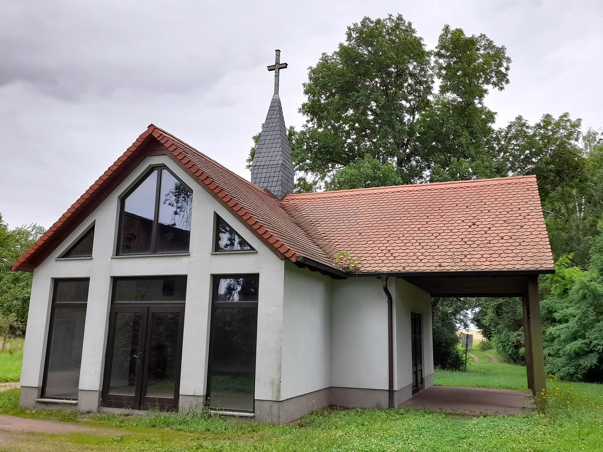 Photo showing: Friedhofskapelle Merbitz (Wettin-Löbejün)