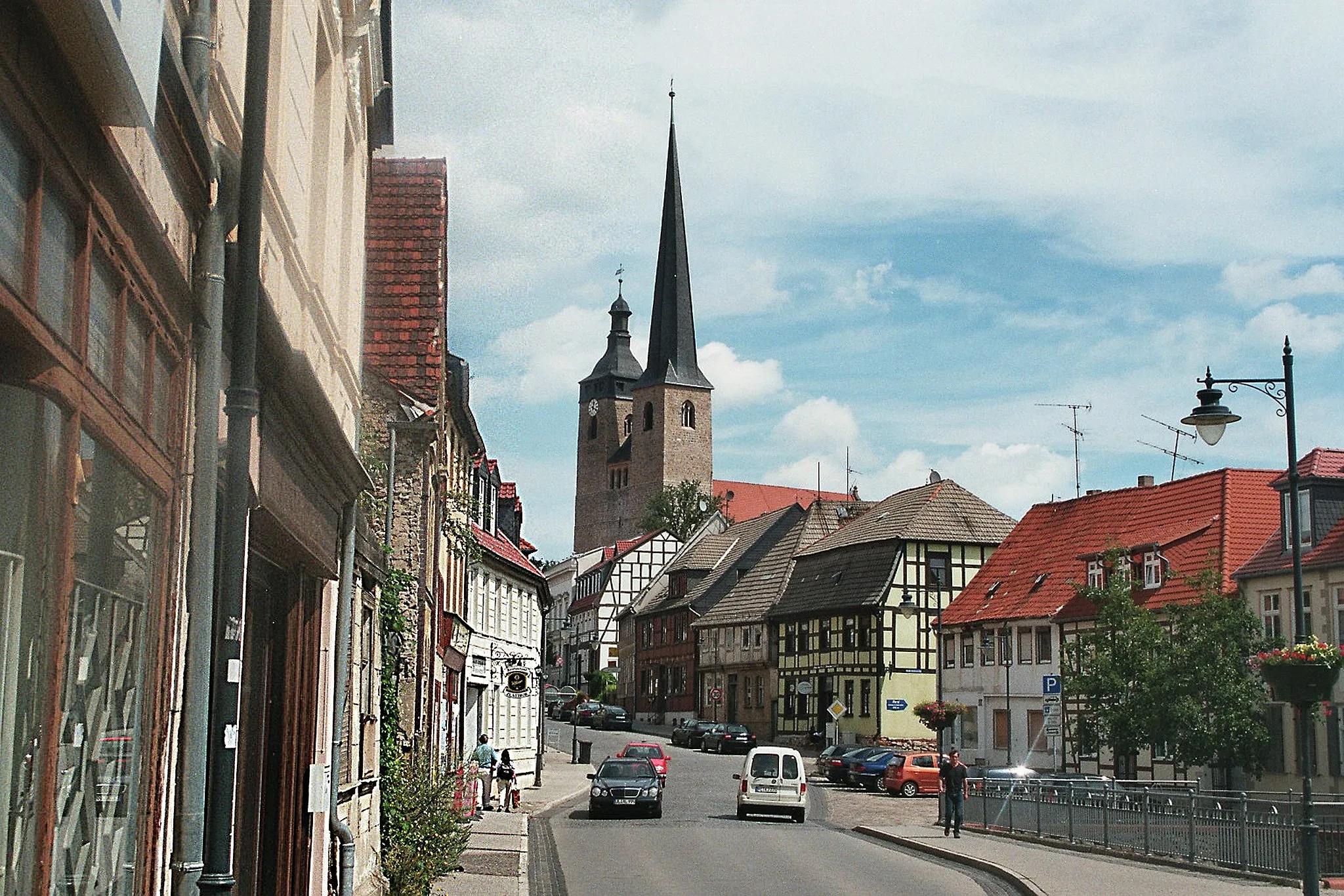 Photo showing: Burg (bei Magdeburg), Breiter Weg, view to the church of Our Lady