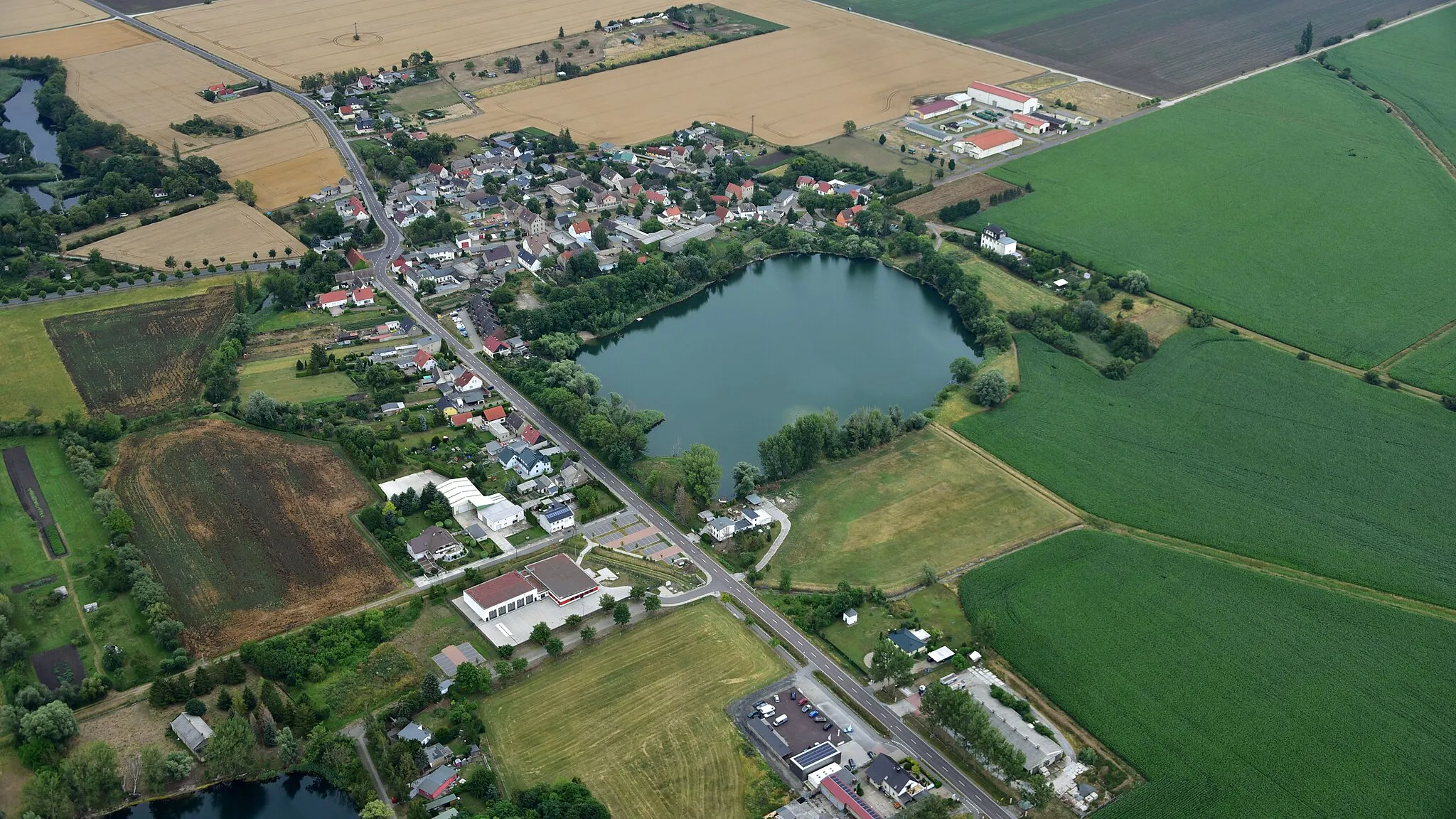 Photo showing: Üllnitz, Luftaufnahme (2019)