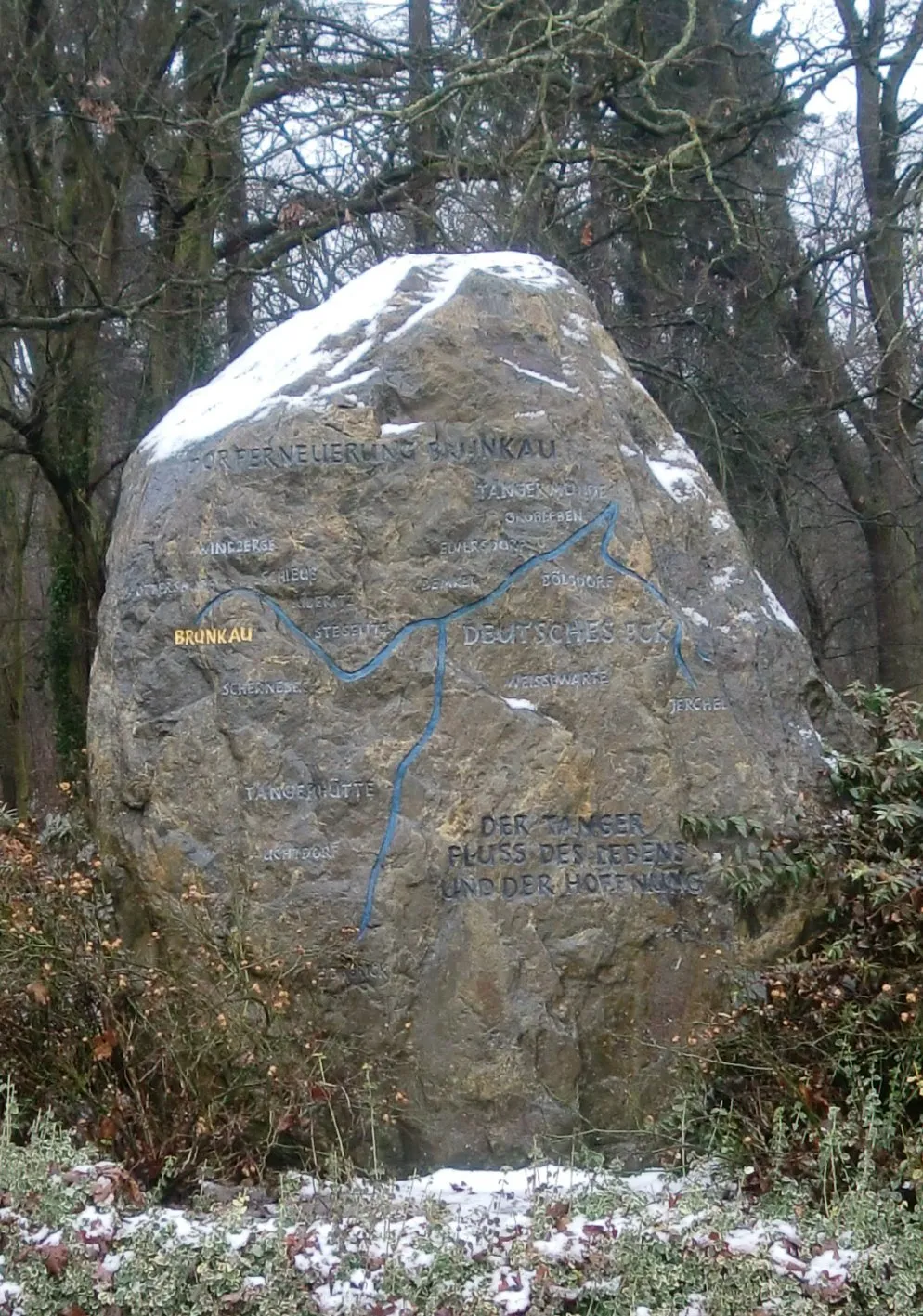 Photo showing: Stein in der Nähe der Tangerquellen in Brunkau